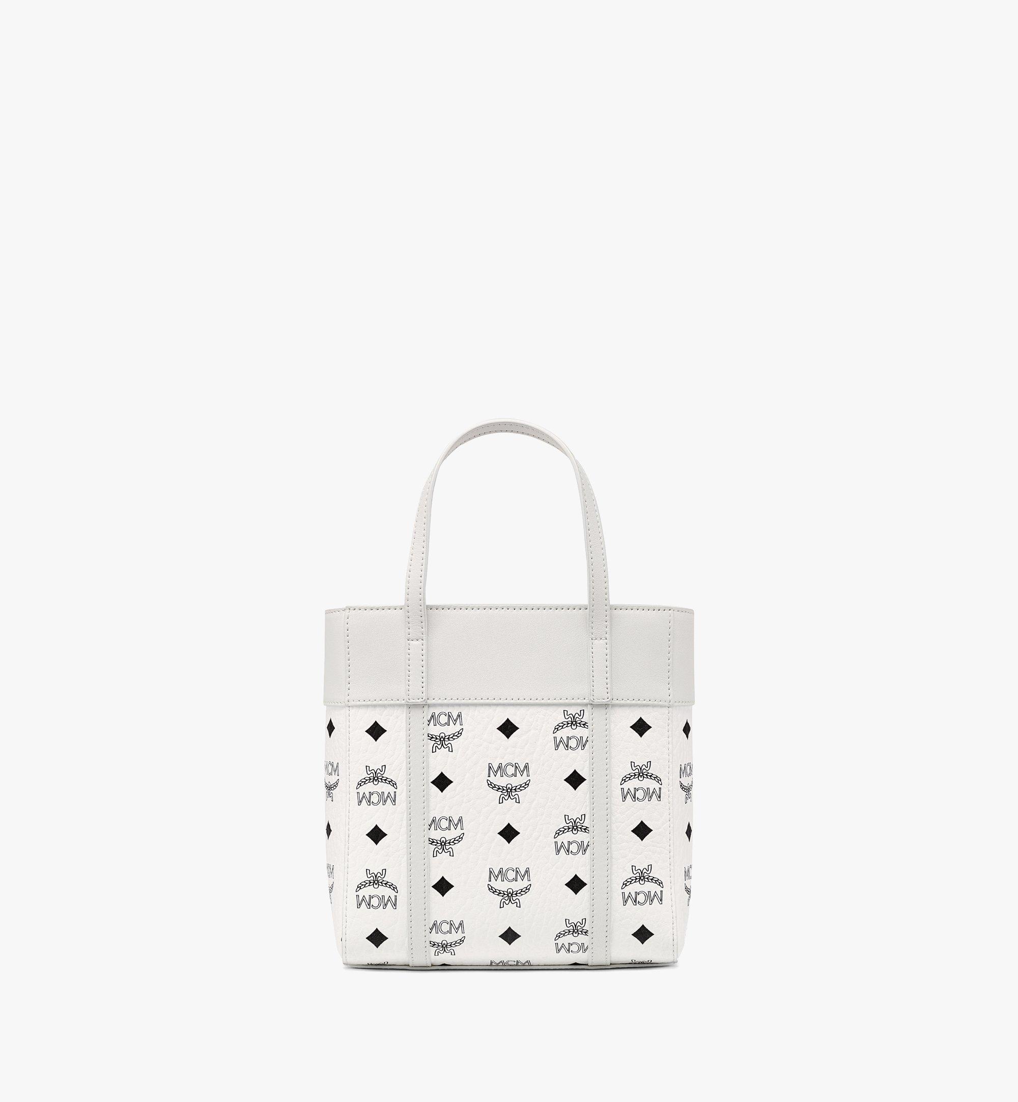 Mini Aren Top-Zip Shopper in Visetos Leather Mix White | MCM ®US