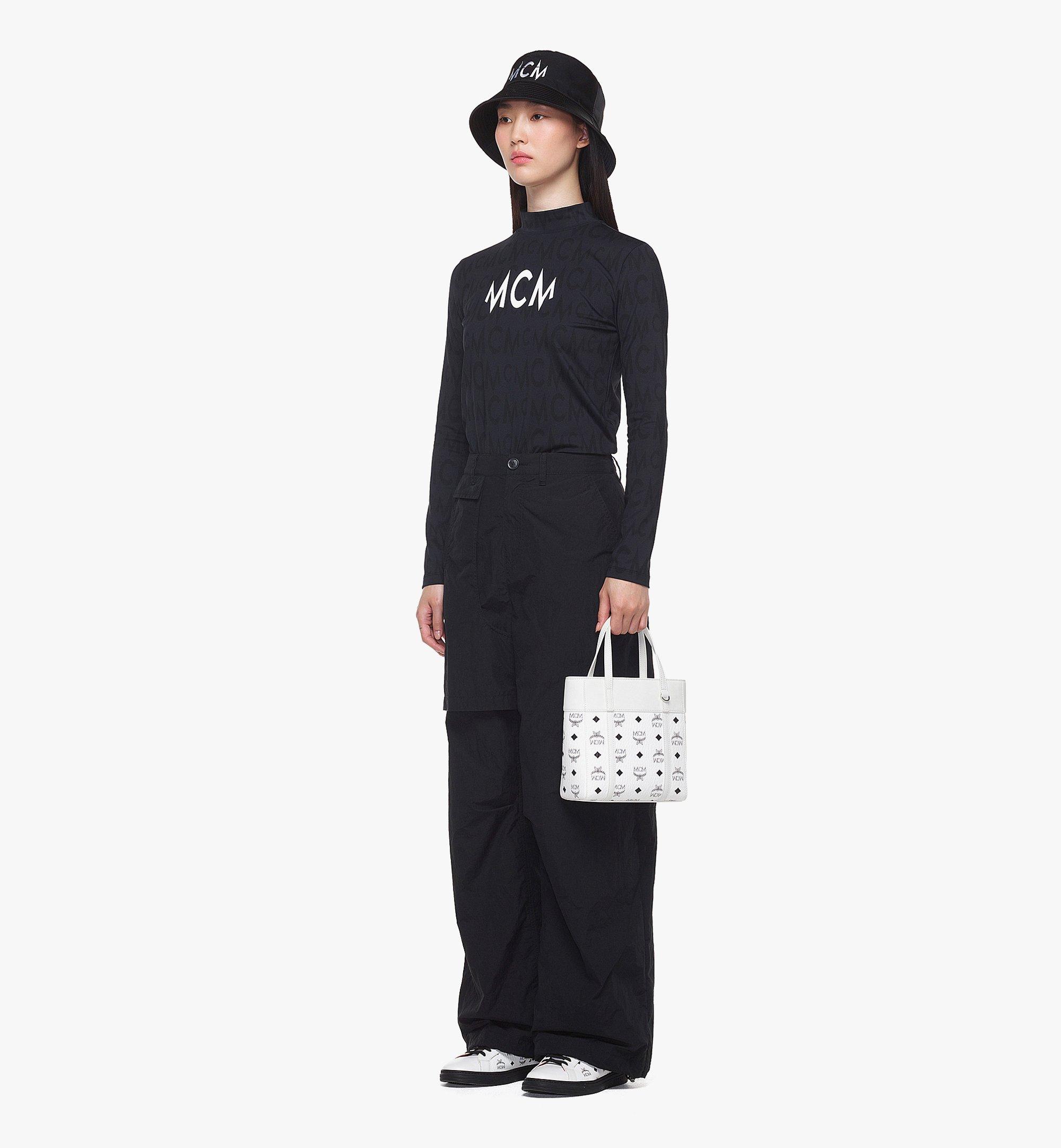Mini Toni Top-Zip Shopper in Visetos Leather Mix White | MCM ®US