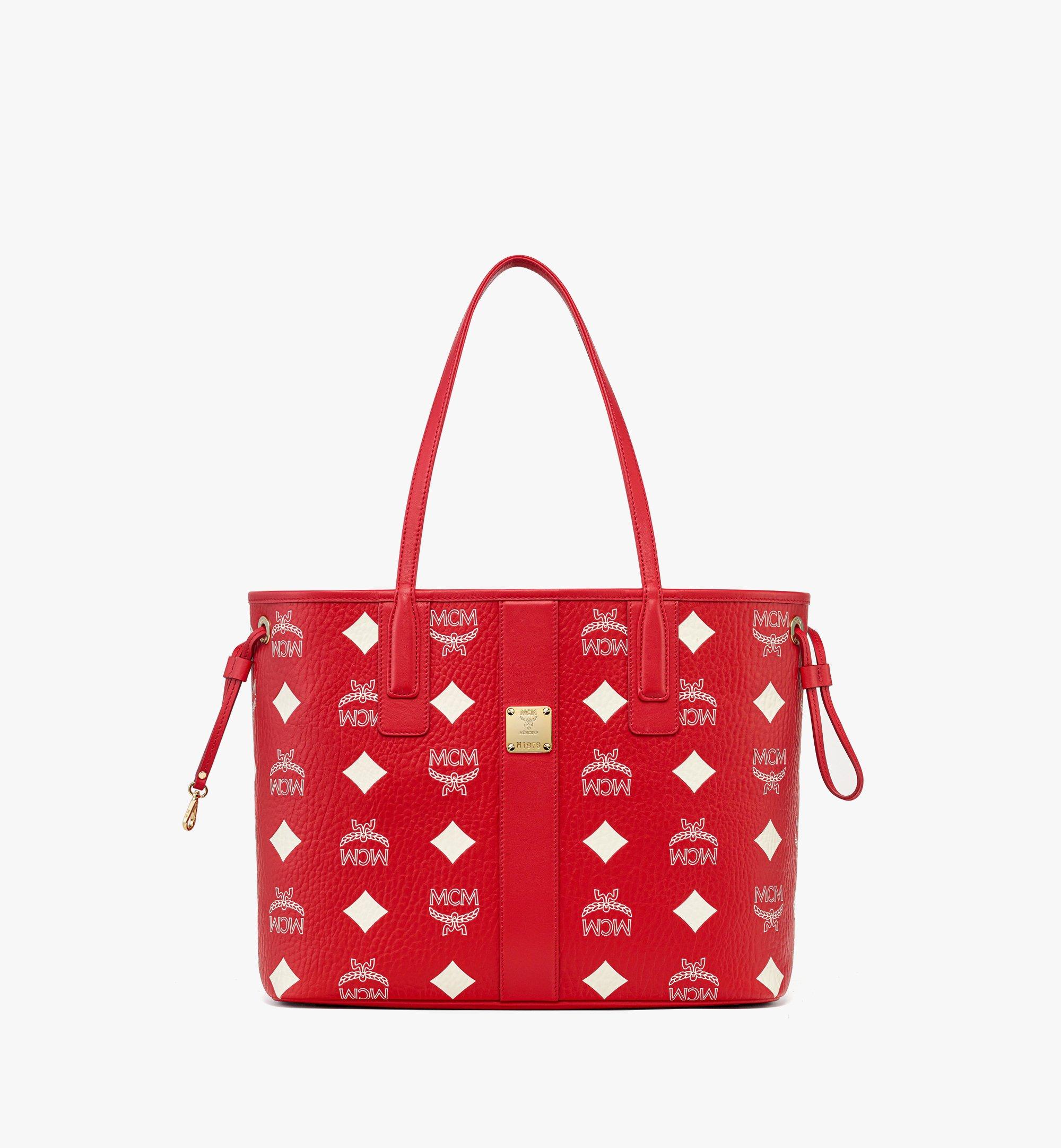 Medium Liz Shopper in Maxi Visetos Red MCM DE