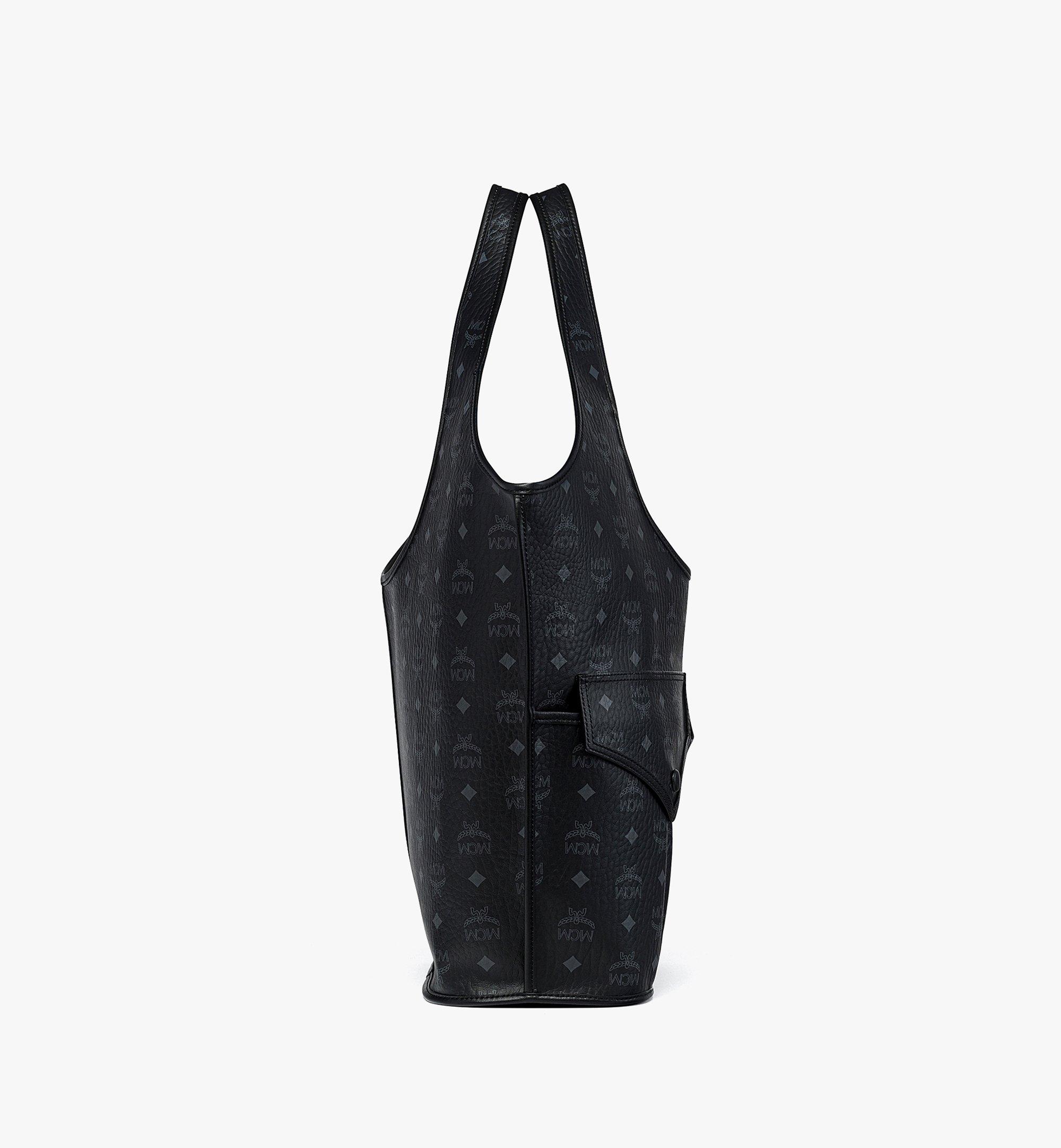 MCM Leni Shopper in Visetos Black MWPEATA02BK001 Alternate View 1