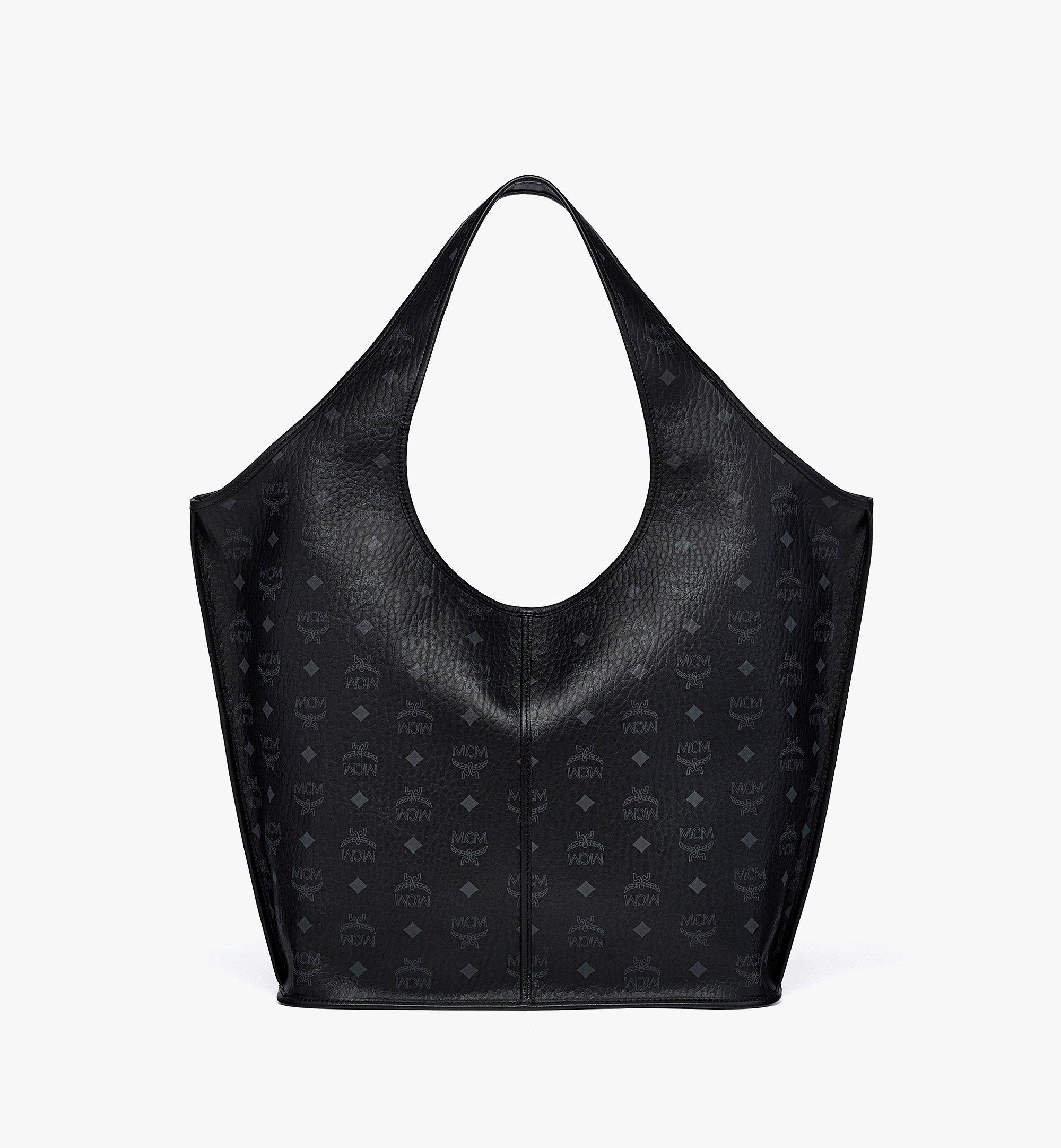MCM Leni Shopper in Visetos Black MWPEATA02BK001 Alternate View 3