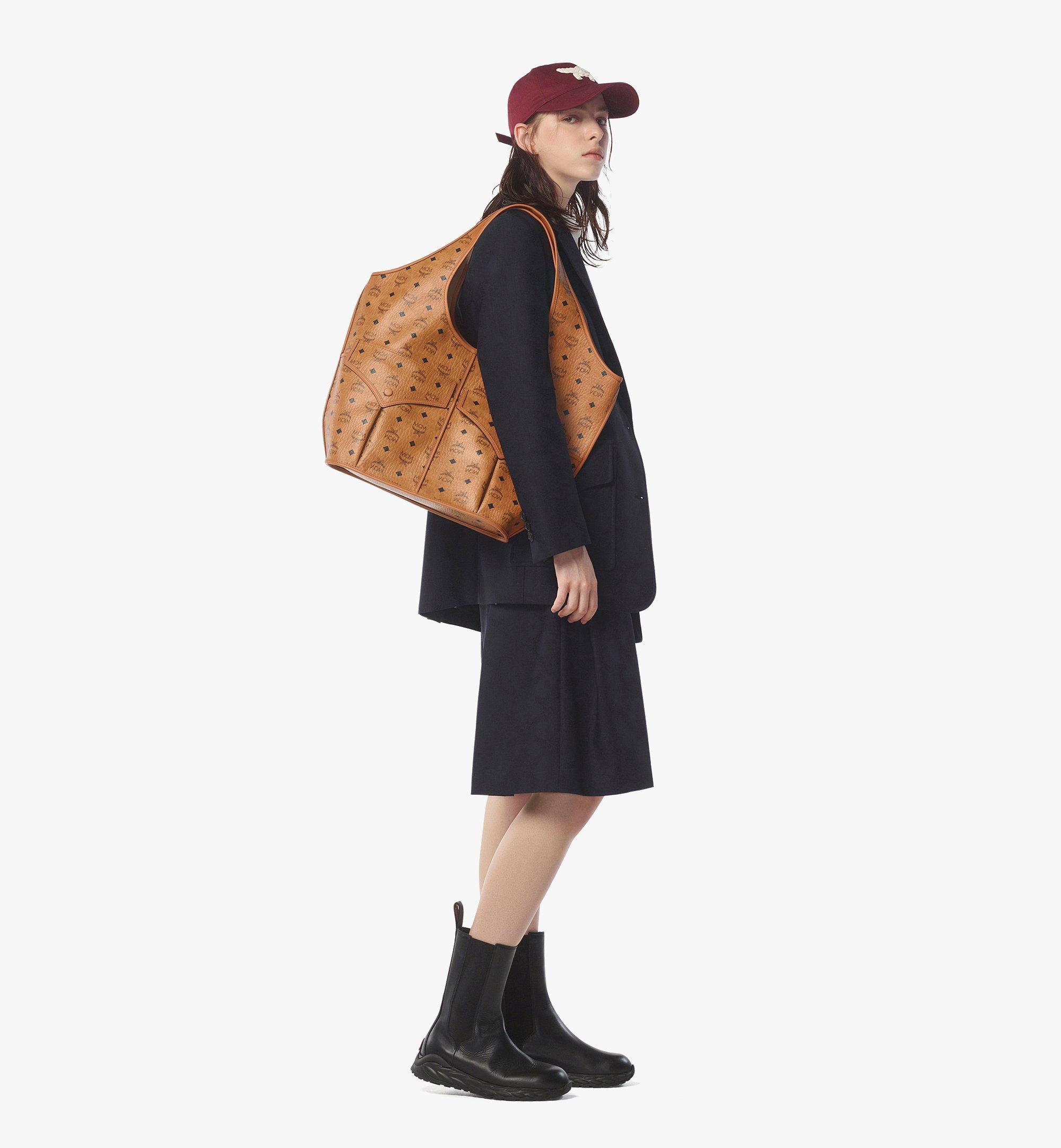 X-Large Aren Mama Shopper in Visetos Cognac | MCM ®US 