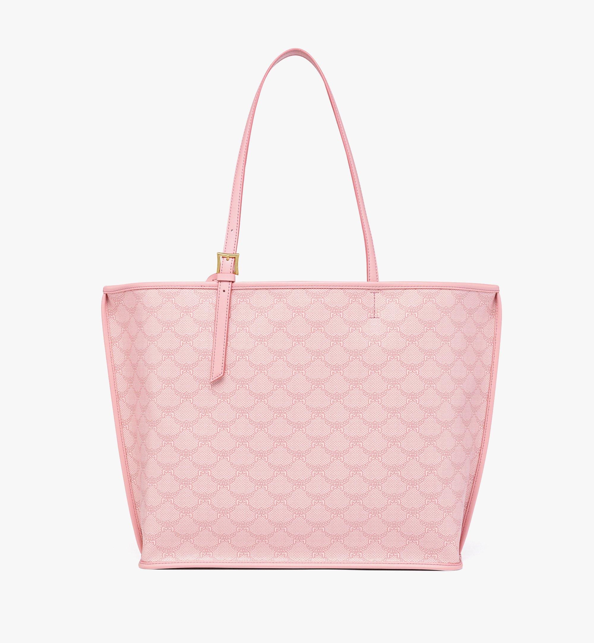 Mcm top zip online monogrammed shopper