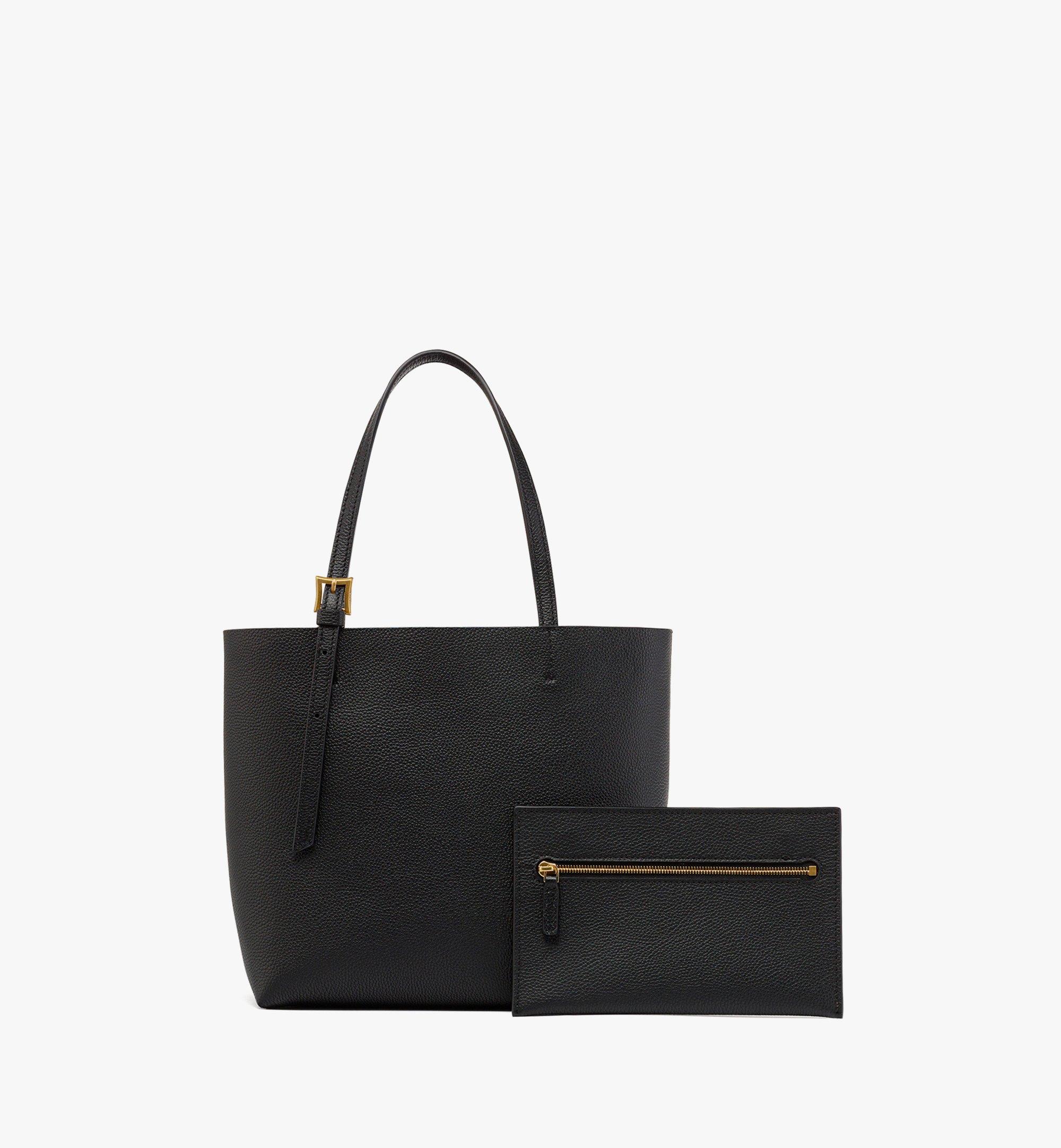 Mini Himmel Shopper in Embossed Logo Leather Black MCM JP