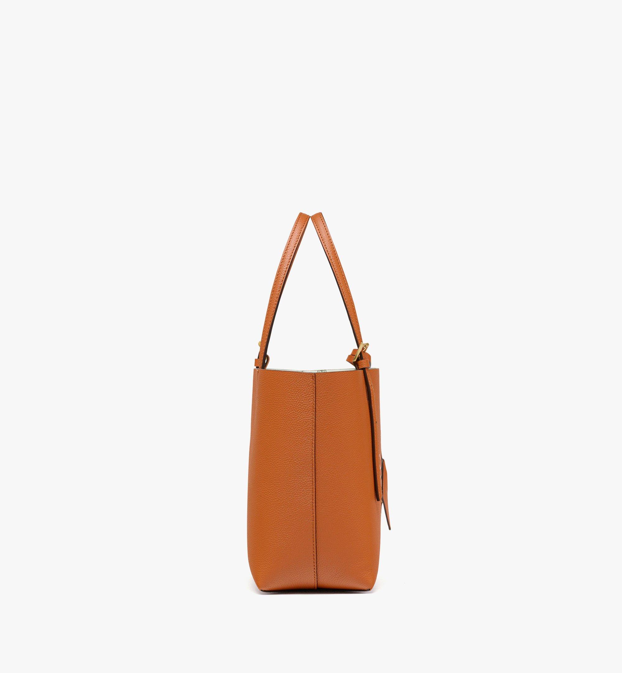 Mini Himmel Shopper in Embossed Logo Leather Cognac | MCM ®MY