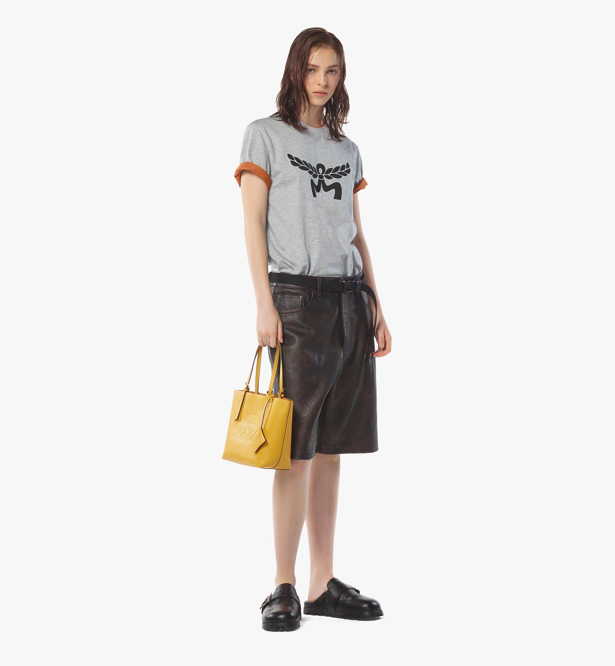 Mini Himmel Shopper aus Leder mit Logoprägung Gelb | MCM ®DE