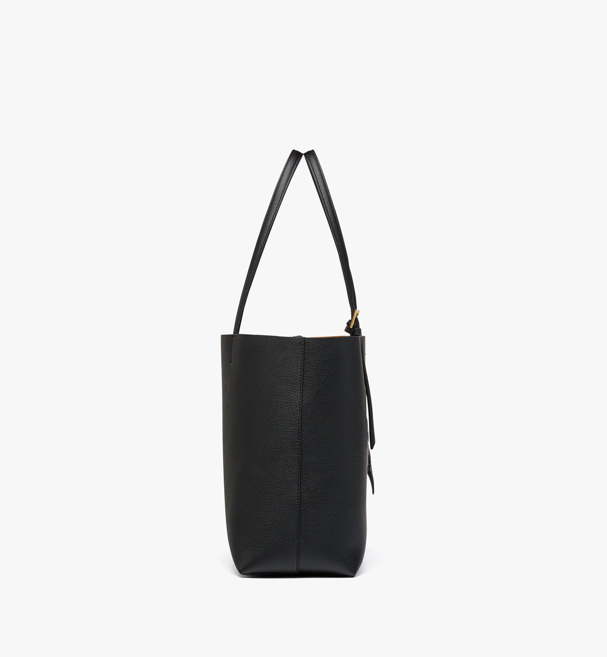 MCM Himmel Shopper in Embossed Logo Leather Black MWPESAC06BK001 Alternate View 1