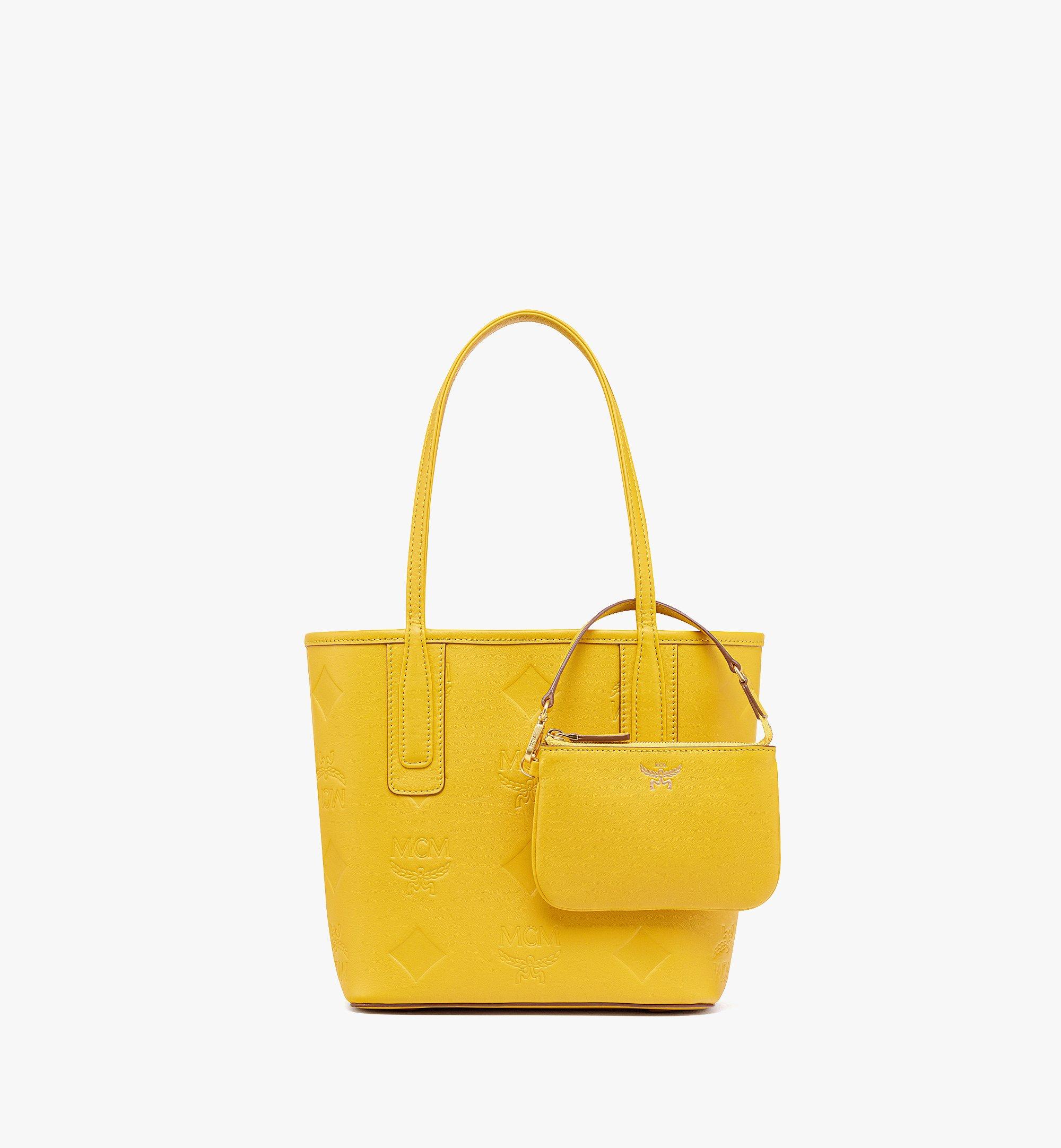 Mini Liz Shopper in Maxi Monogram Leather Yellow MCM ®MY