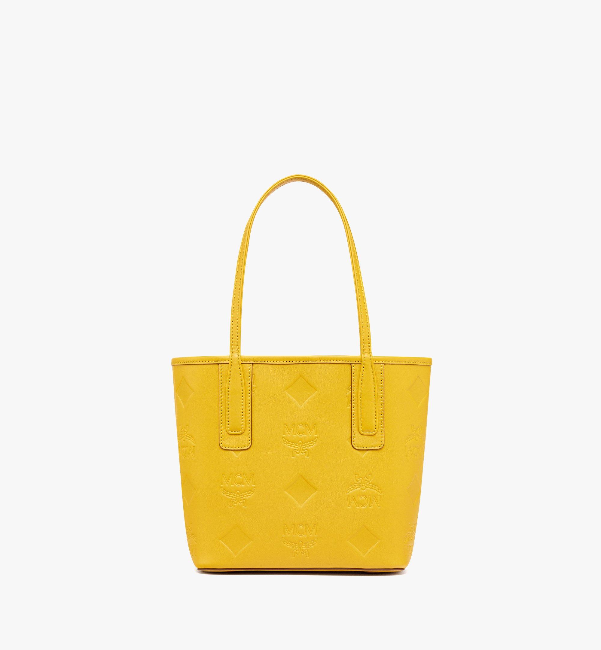 Mini Liz Shopper in Maxi Monogram Leather Yellow MCM UK