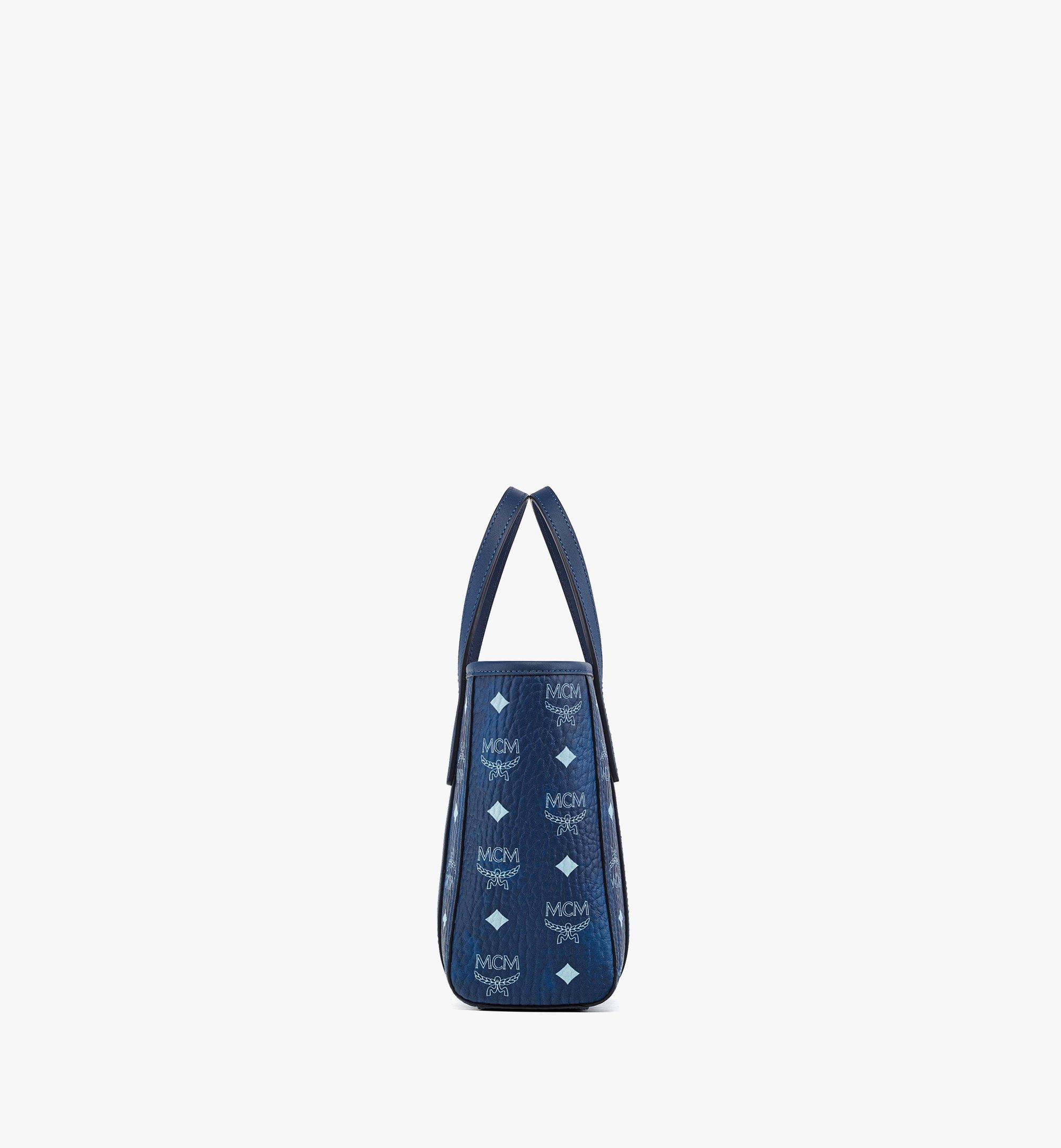 MCM กระเป๋าช็อปเปอร์ติดซิปด้านบน Toni ลาย Visetos Blue MWPFAMT081F001 มุมมองอื่น 1