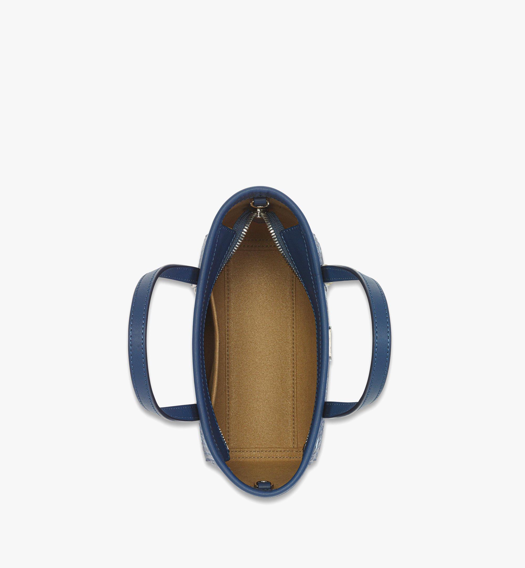 MCM กระเป๋าช็อปเปอร์ติดซิปด้านบน Toni ลาย Visetos Blue MWPFAMT081F001 มุมมองอื่น 2