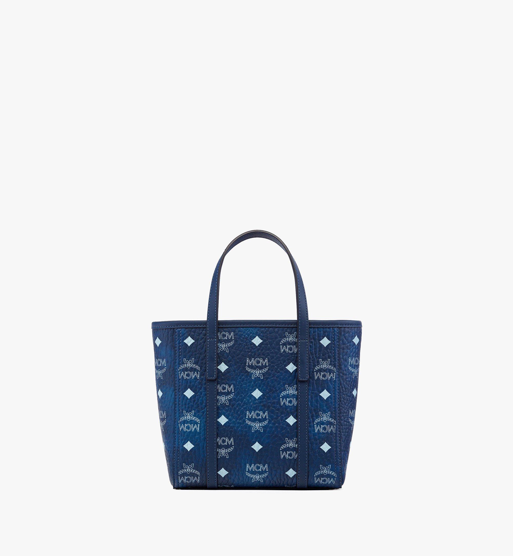 MCM กระเป๋าช็อปเปอร์ติดซิปด้านบน Toni ลาย Visetos Blue MWPFAMT081F001 มุมมองอื่น 3