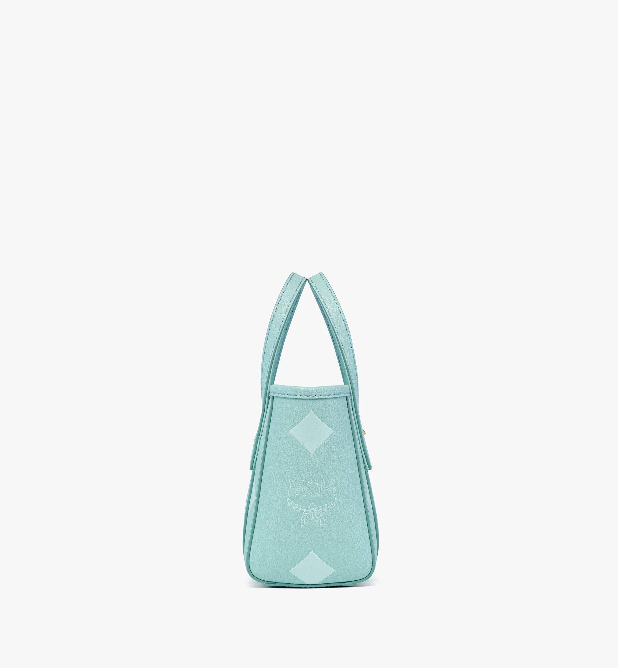 MCM Toni Top-Zip Shopper in Resetos Leather Green MWPFAMT09KE001 Alternate View 1