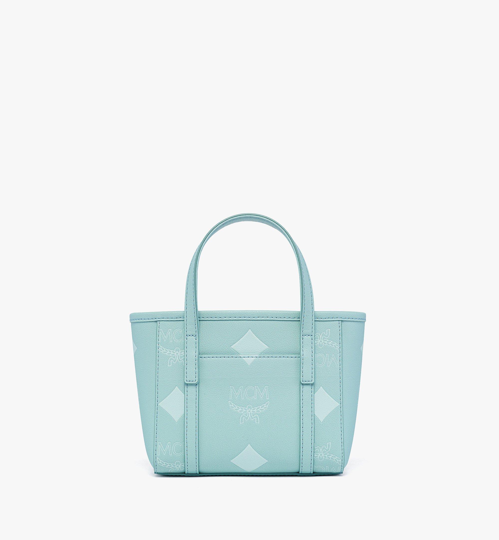 MCM Toni Top-Zip Shopper in Resetos Leather Green MWPFAMT09KE001 Alternate View 3