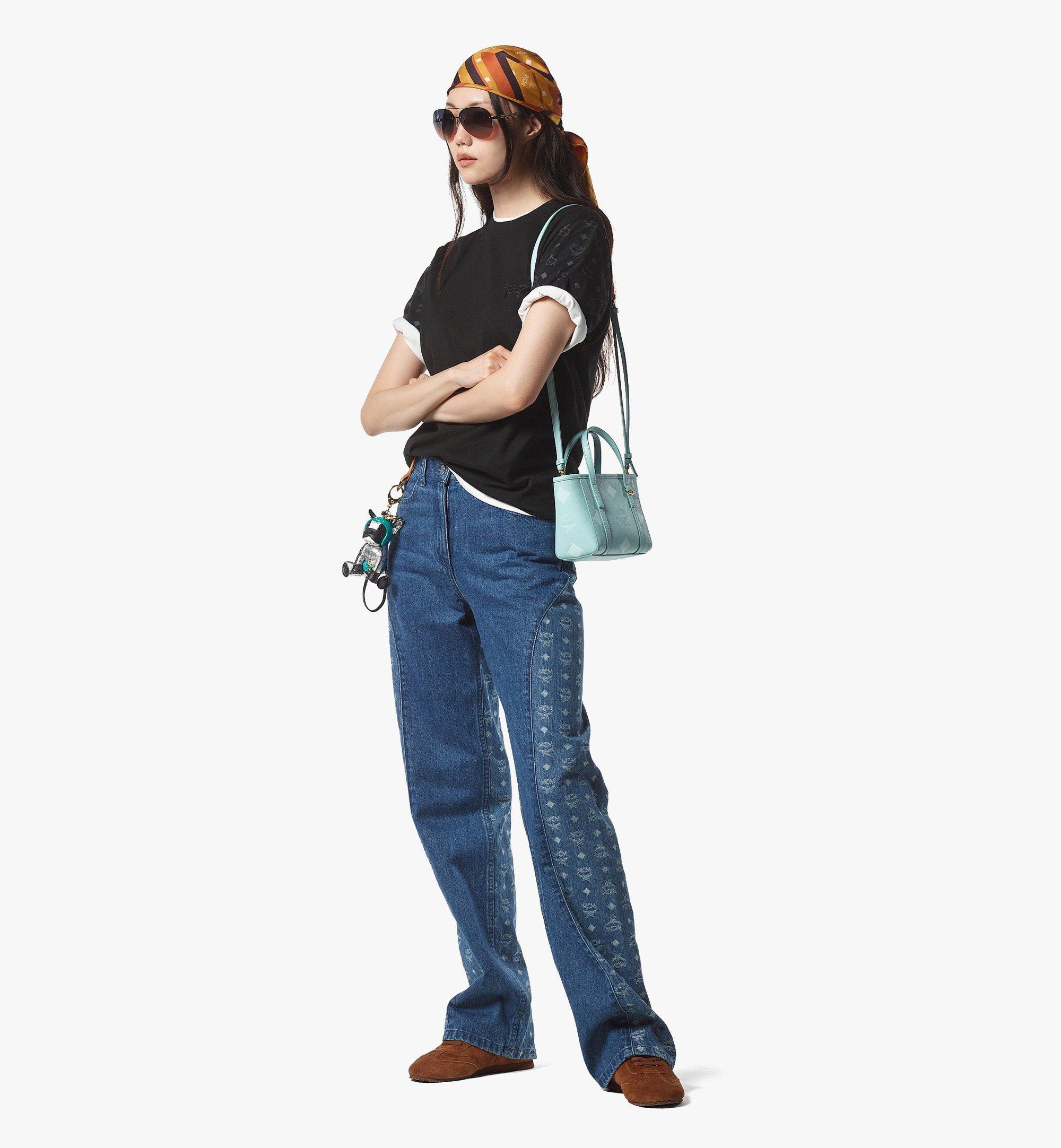 MCM Toni Top-Zip Shopper in Resetos Leather Green MWPFAMT09KE001 Alternate View 2