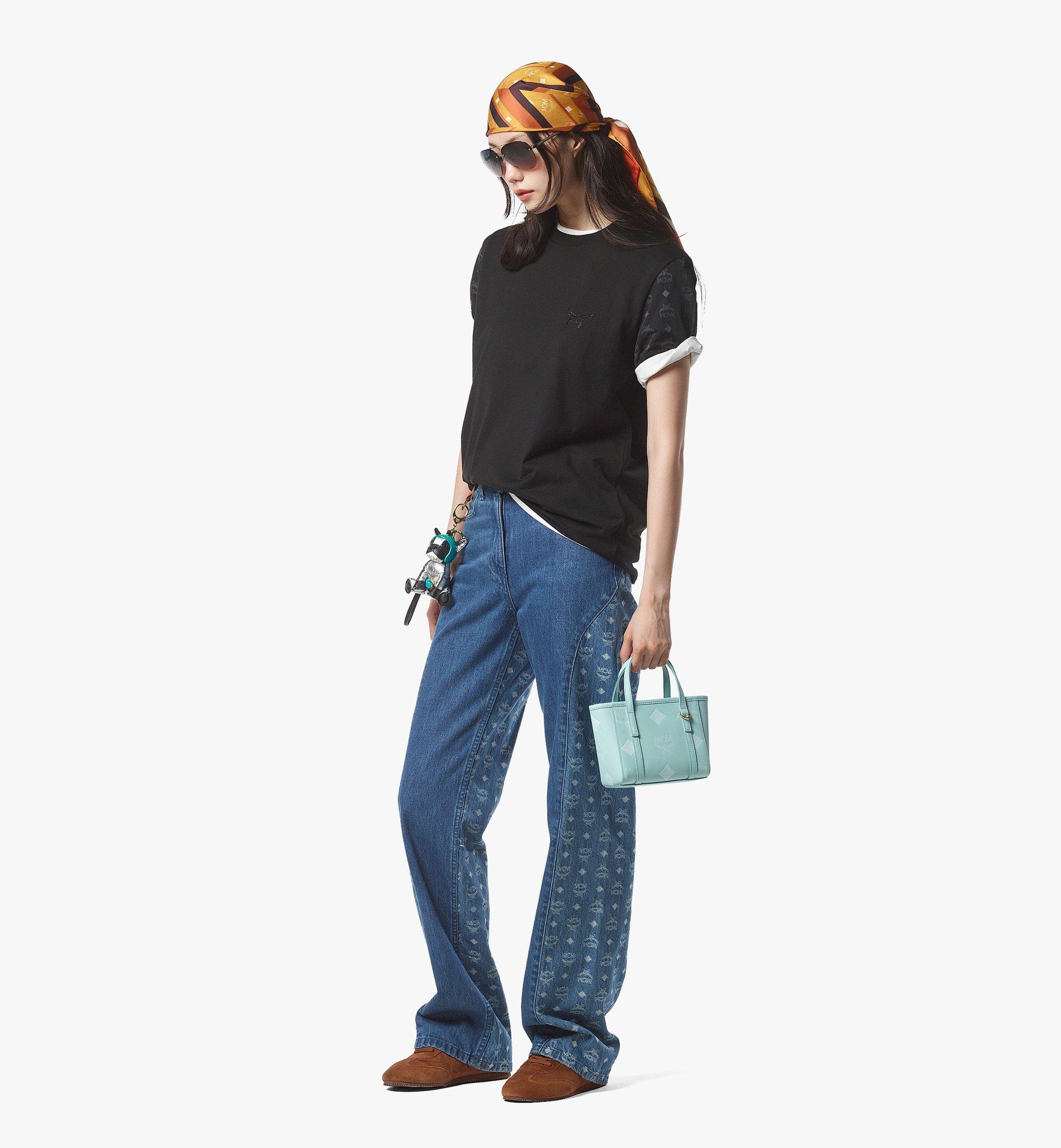 MCM Toni Top-Zip Shopper in Resetos Leather Green MWPFAMT09KE001 Alternate View 5