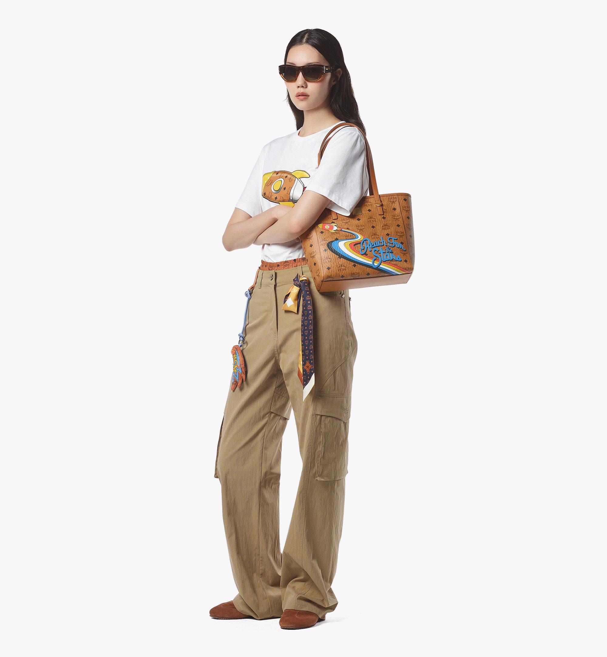 MCM Toni Top-Zip Shopper in Rocket Visetos Cognac MWPFAMT10CO001 Alternate View 4