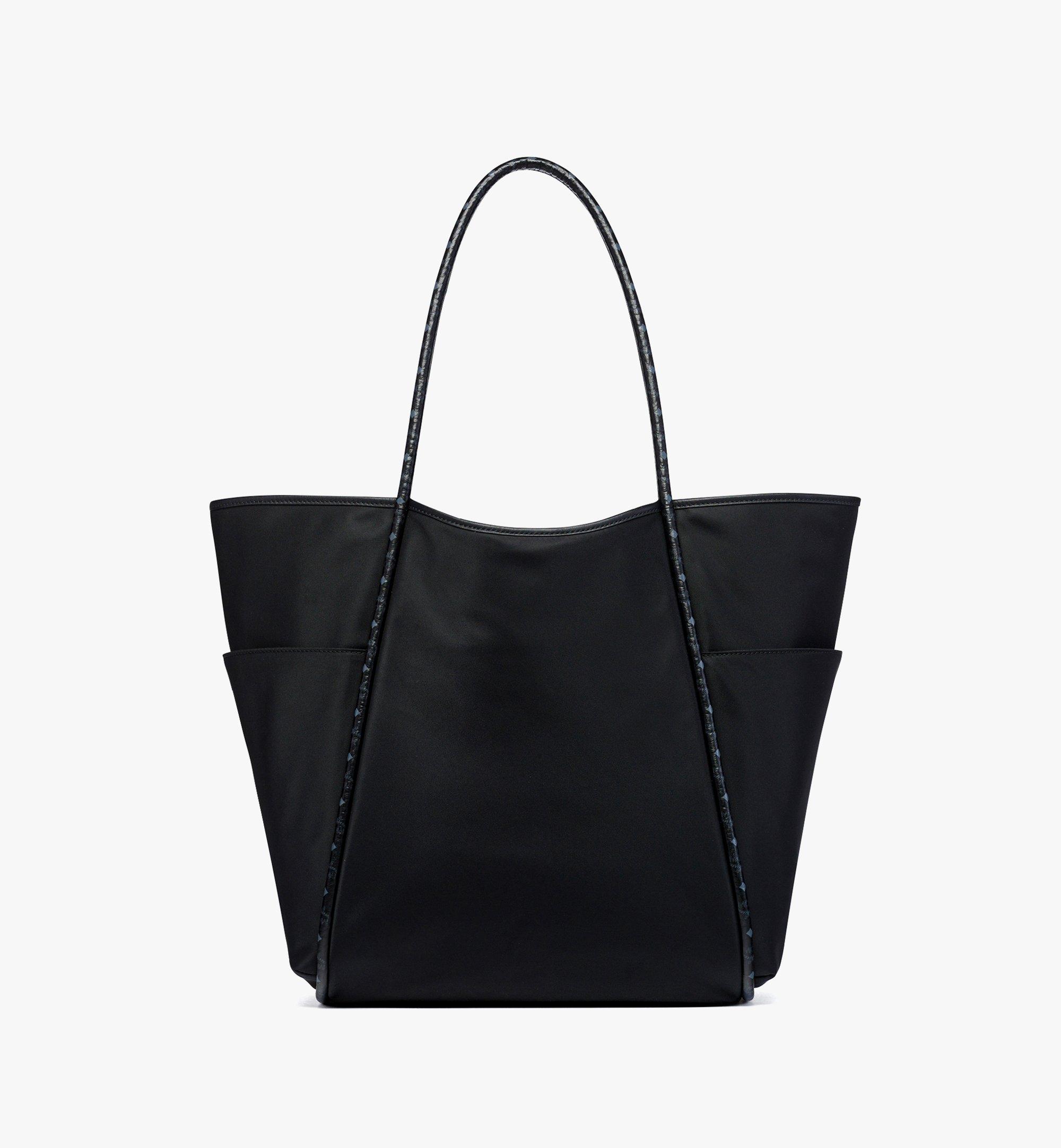 MCM Aren Shopper in ECONYL® and Leather Black MWPFATA01BK001 Alternate View 3