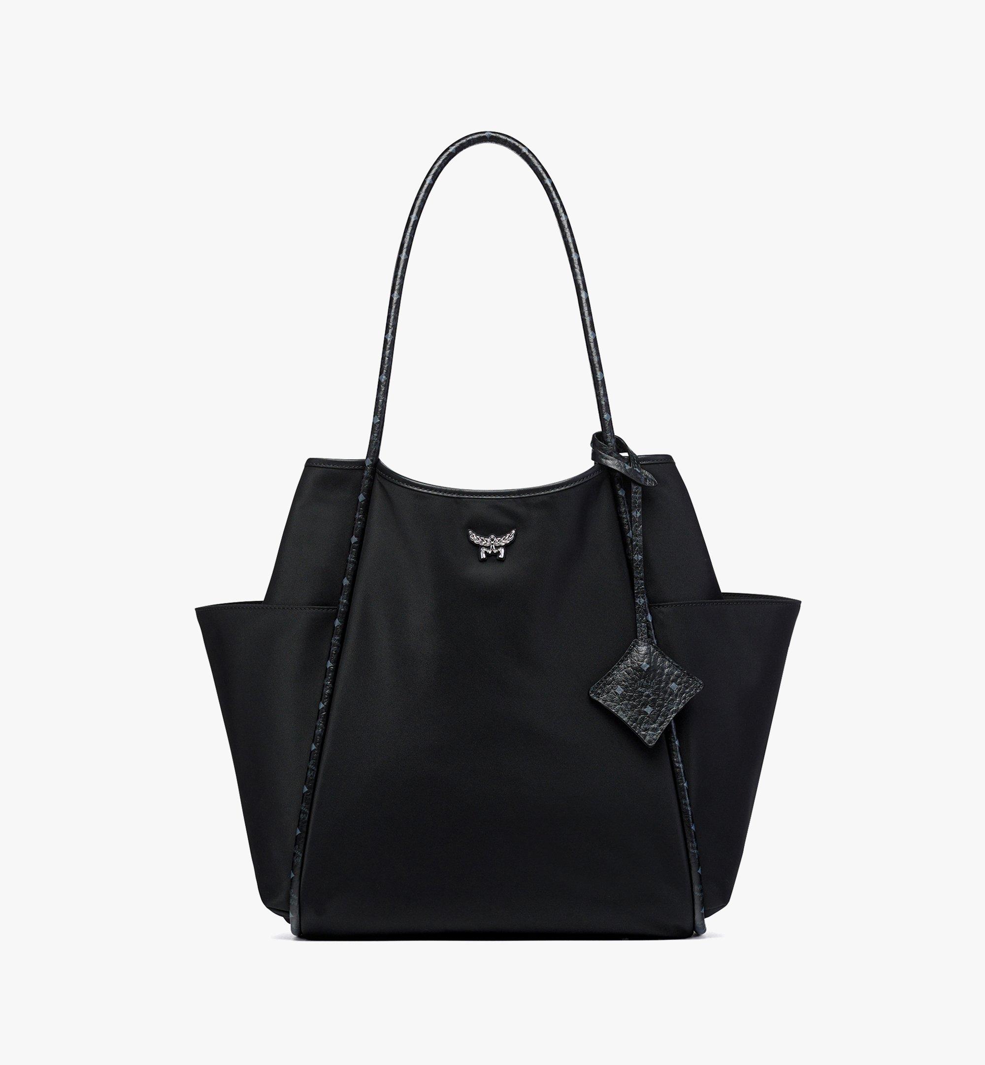 MCM Aren Shopper in ECONYL® and Leather Black MWPFATA01BK001 Alternate View 4