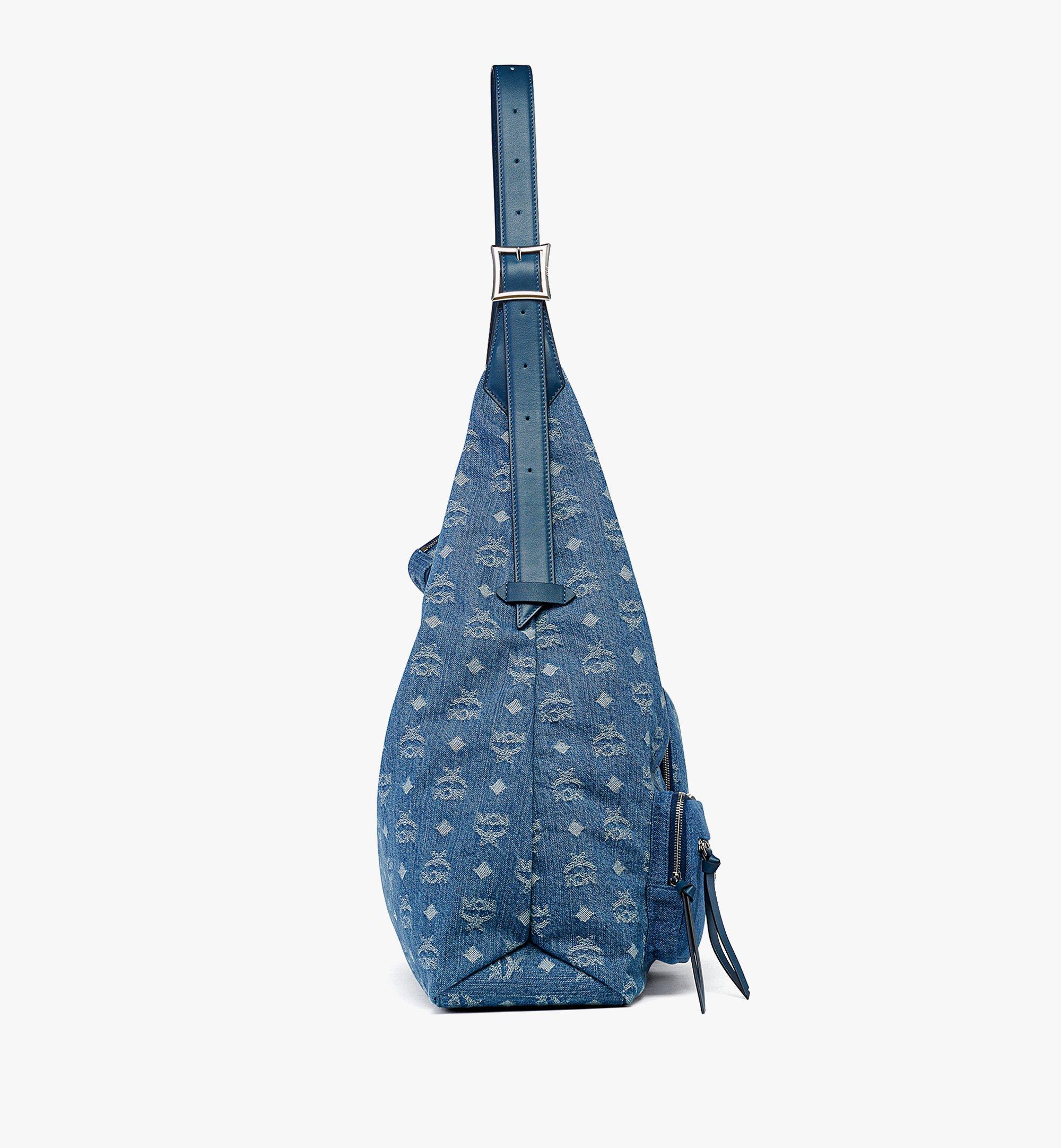 MCM Aren Multi-Shopper in Monogram Denim Jacquard Blue MWPFATA03HD001 Alternate View 1