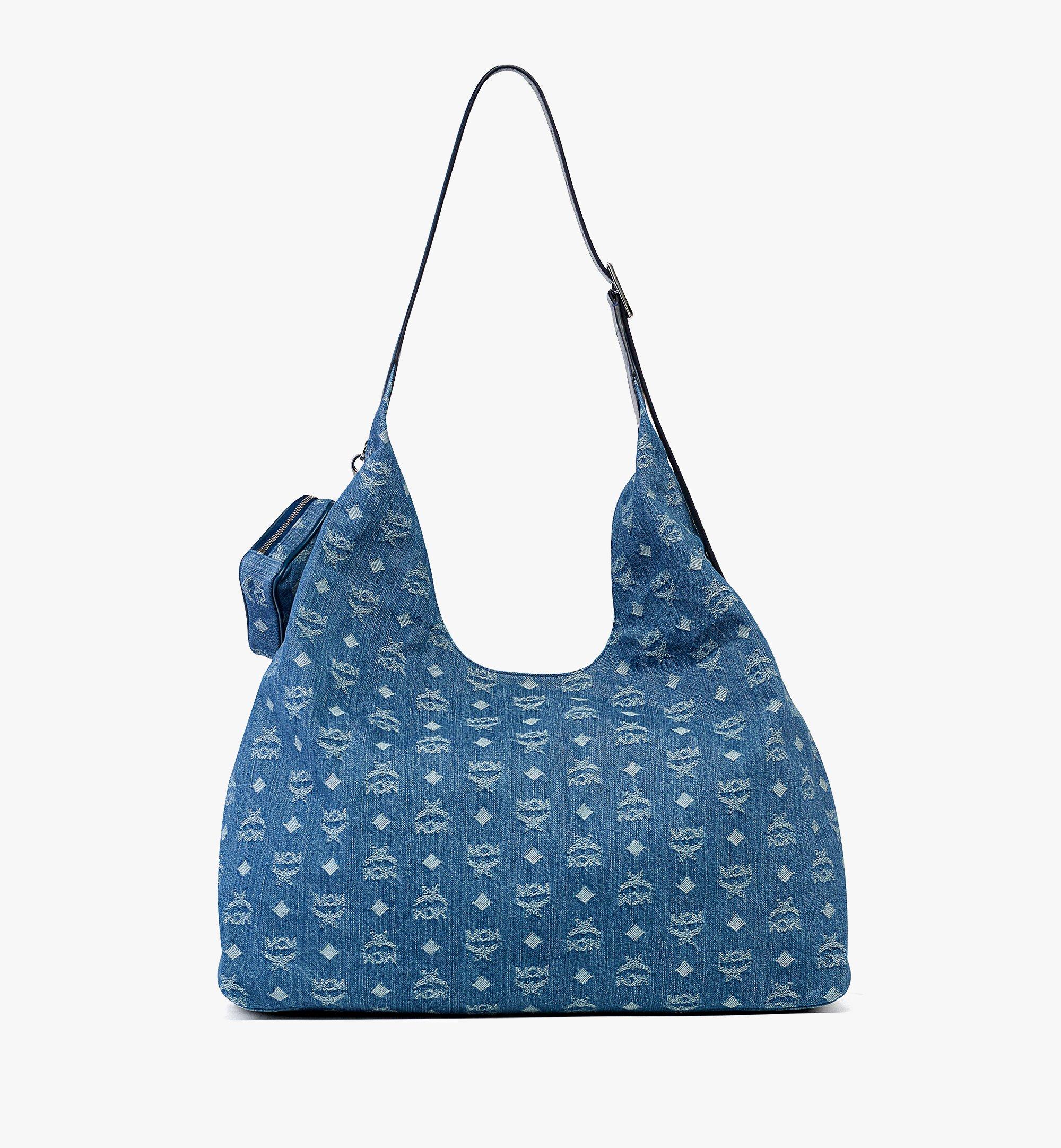 MCM Aren Multi-Shopper in Monogram Denim Jacquard Blue MWPFATA03HD001 Alternate View 3