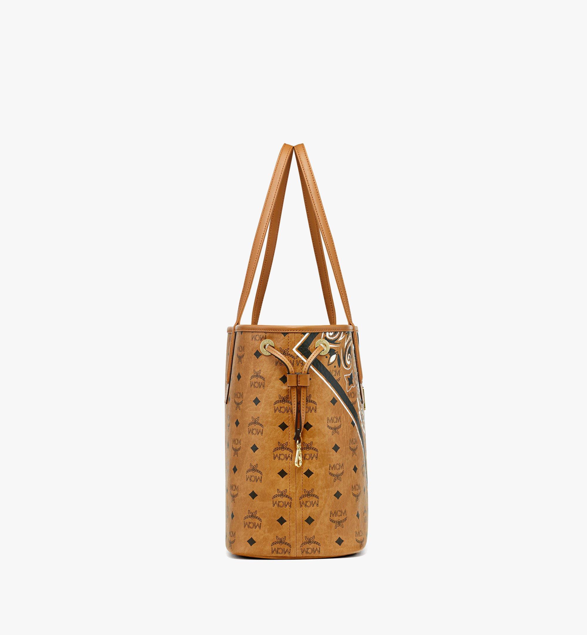 Medium Reversible Liz Shopper in Bandana Visetos Cognac