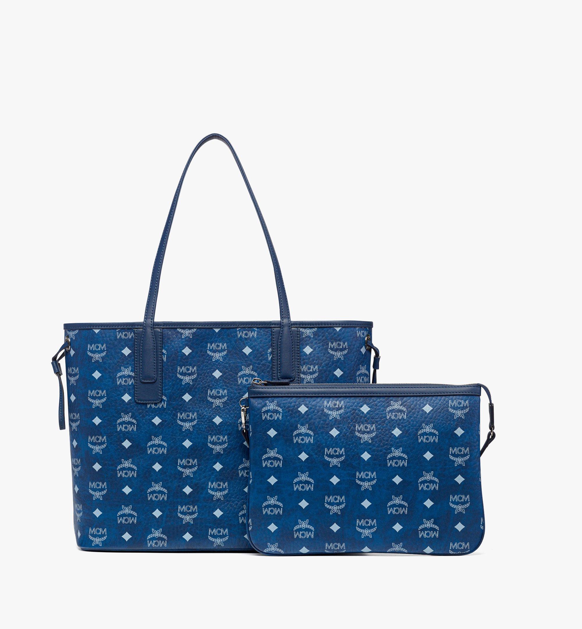 MCM Liz Shopper in Visetos Blue MWPFSLR031F001 Alternate View 3