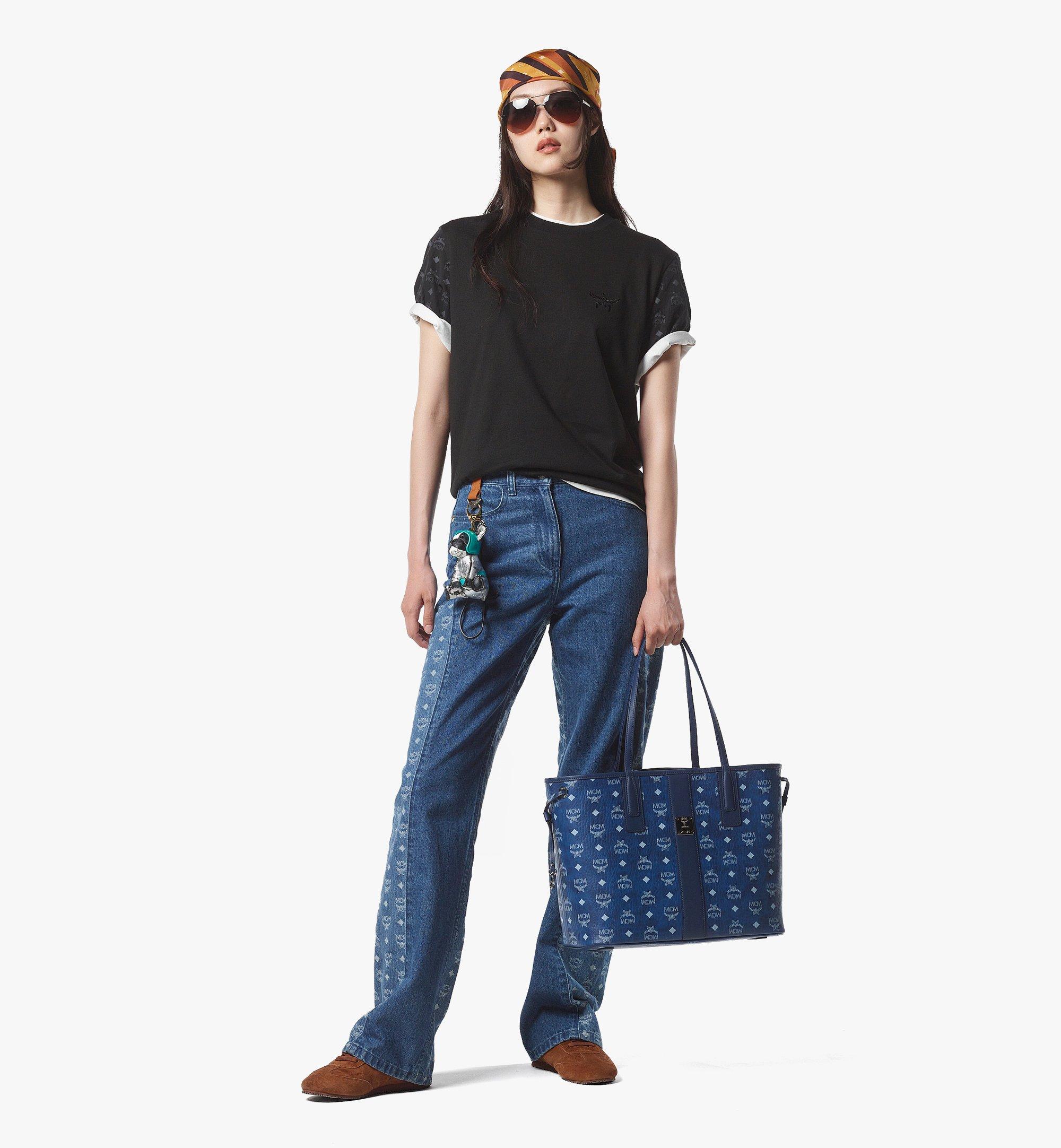 MCM Liz Shopper in Visetos Blue MWPFSLR031F001 Alternate View 4