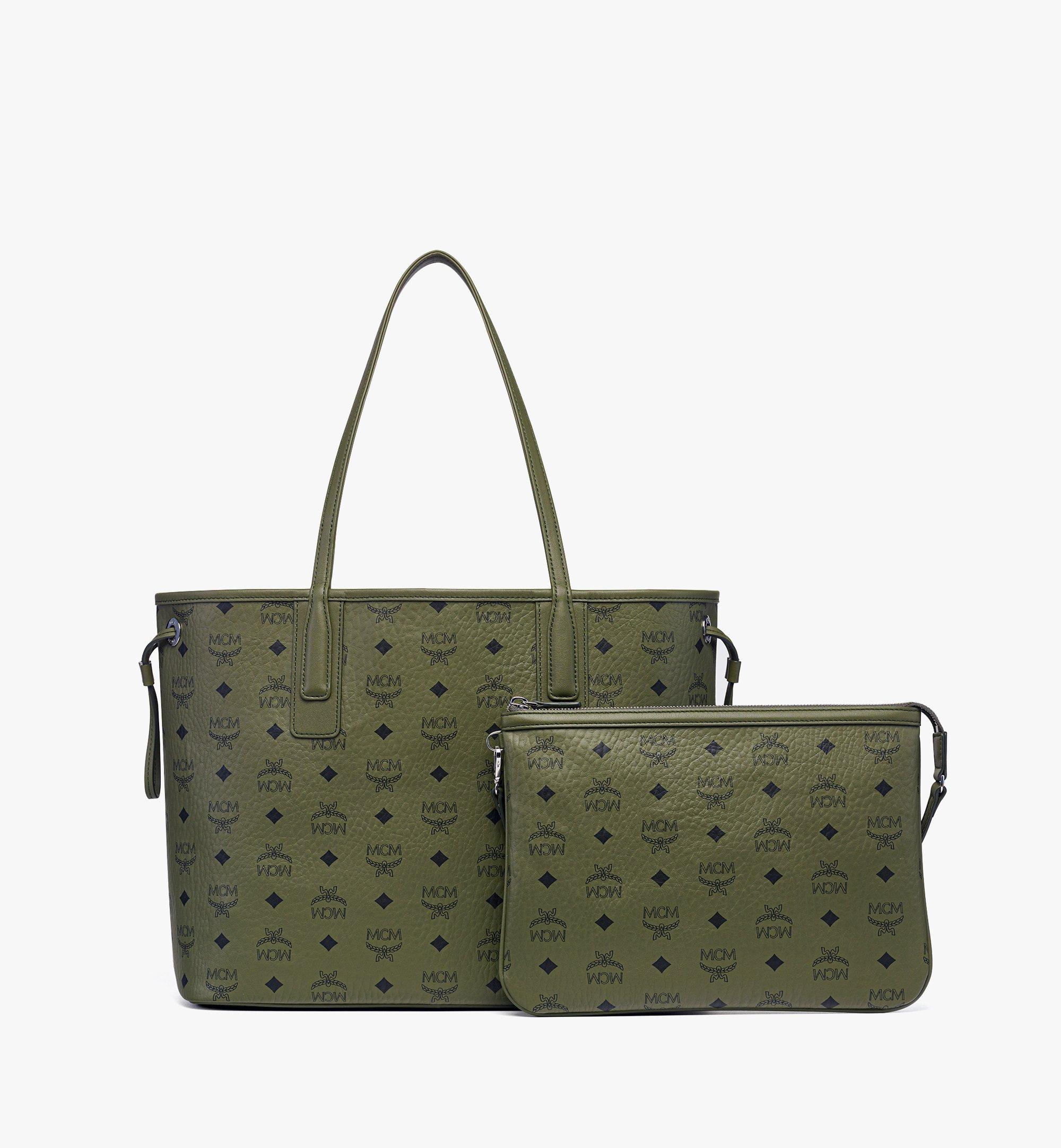 MCM Liz Shopper in Visetos Green MWPFSLR03K8001 Alternate View 3