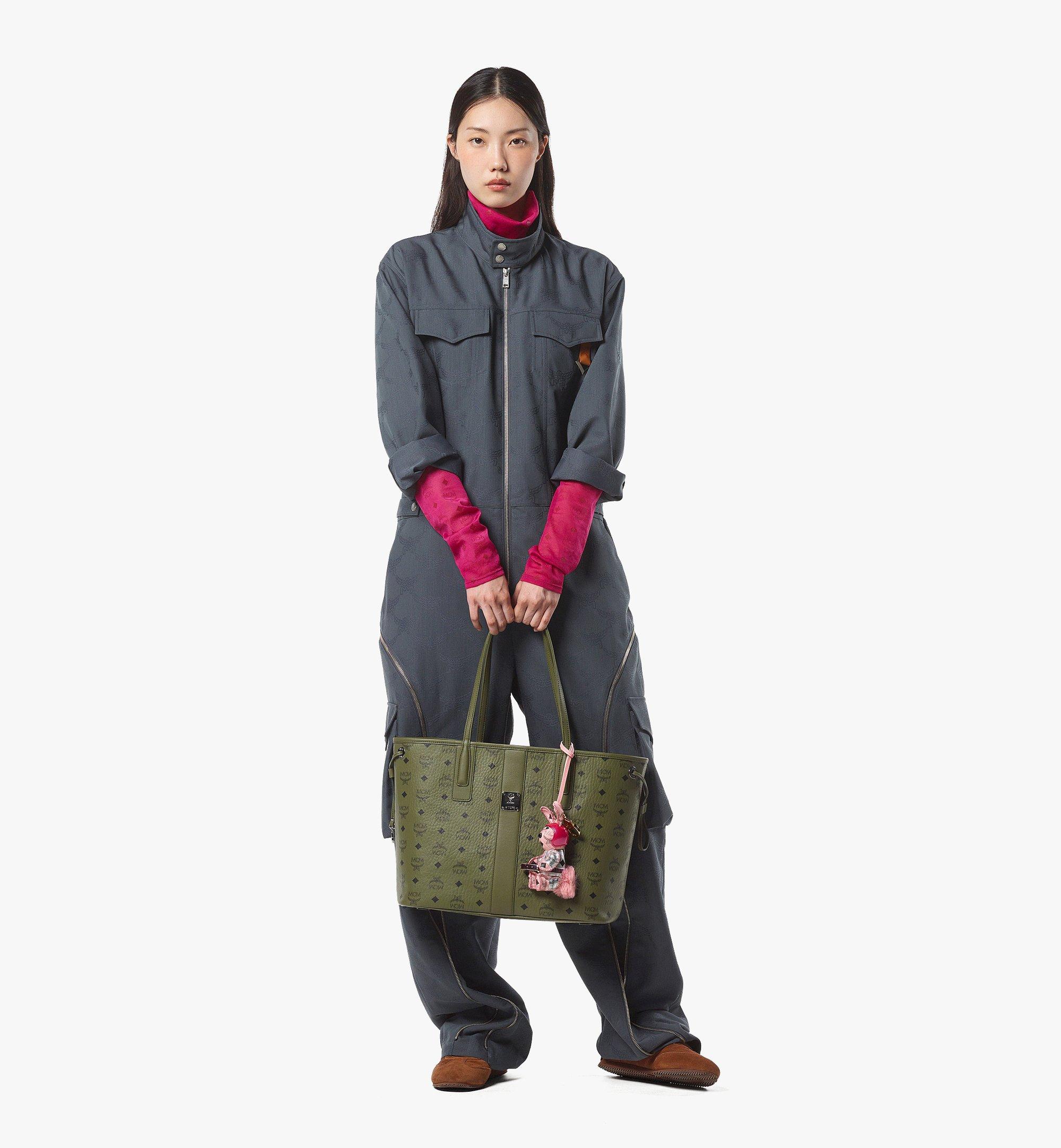 MCM Liz Shopper in Visetos Green MWPFSLR03K8001 Alternate View 4