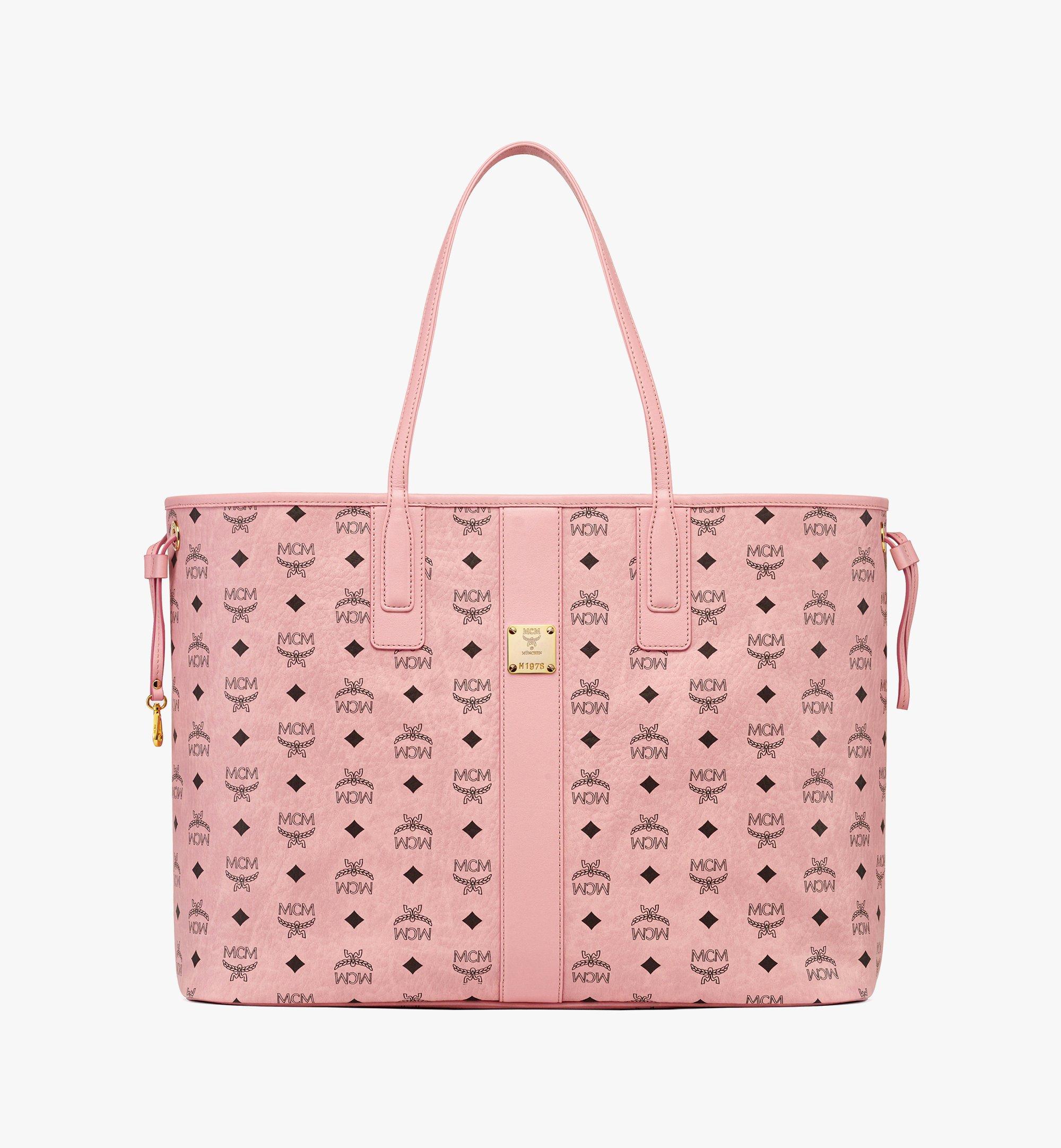 Pink mcm tote on sale