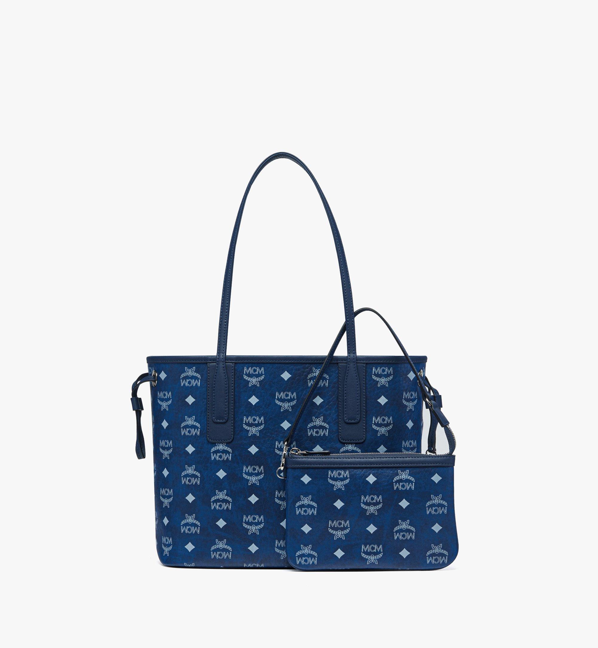 Small Liz Shopper in Visetos Blue | MCM ®US