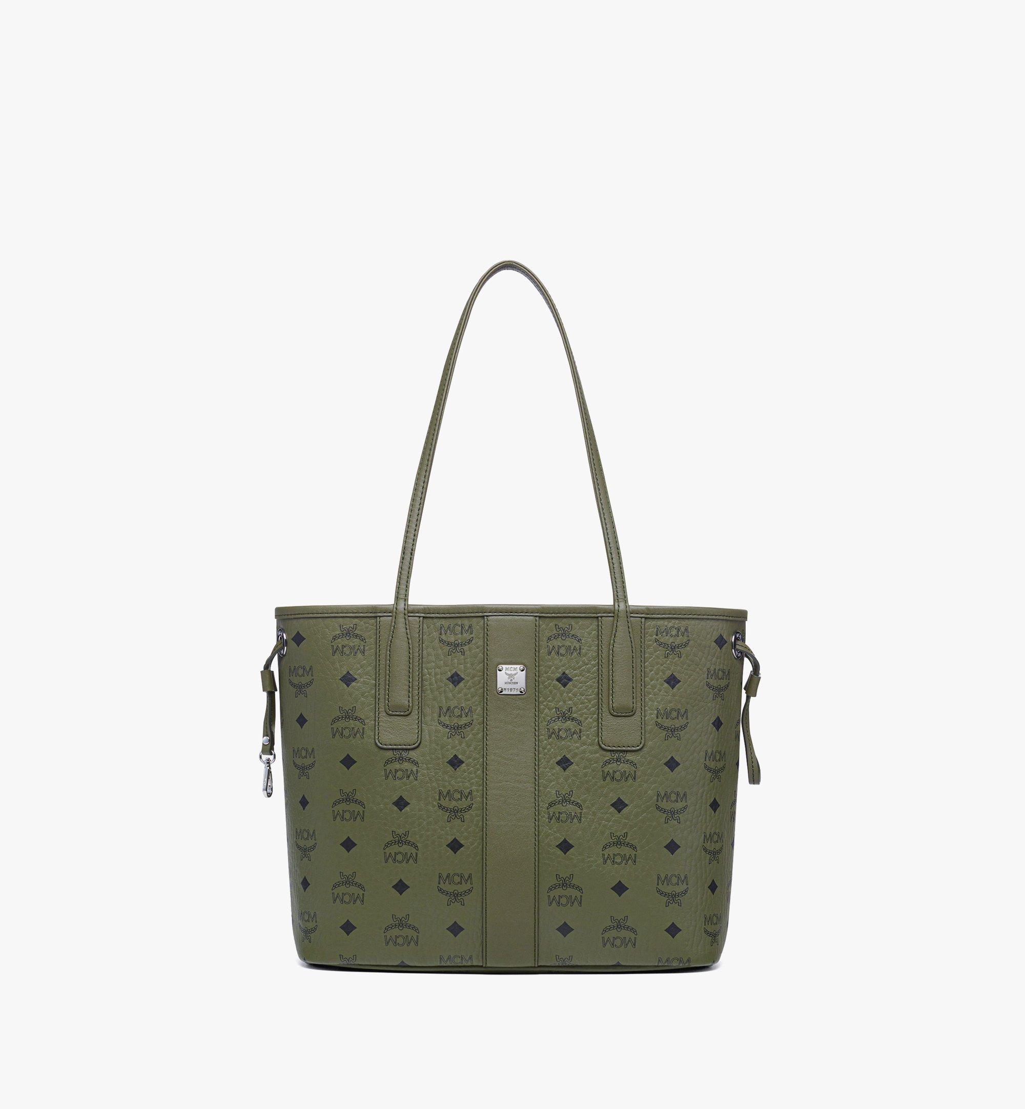 MCM エムシーエム ウエストバッグ オリーブ グリーン Small Liz Shopper in Visetos Green | MCM ®US