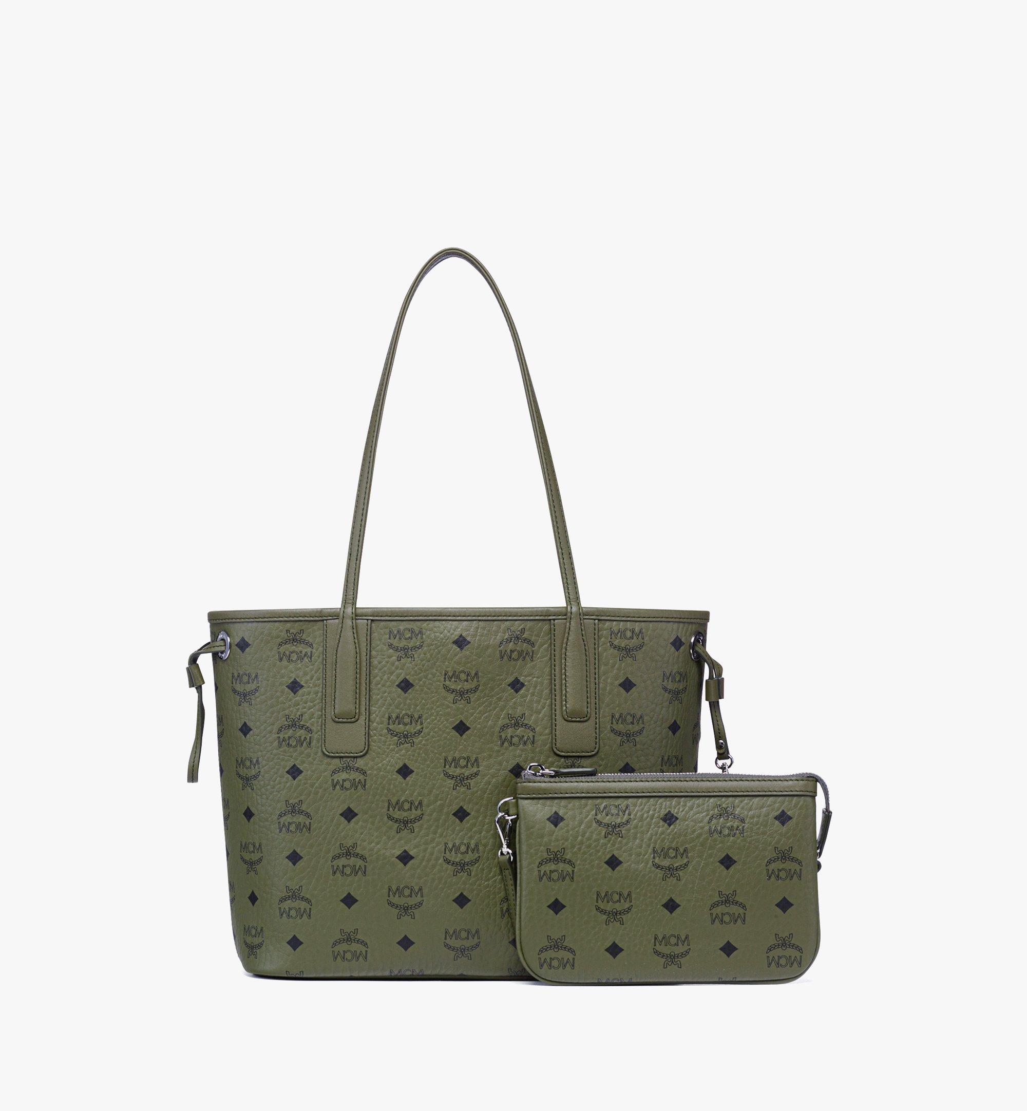 MCM Liz Shopper in Visetos Green MWPFSLR07K8001 Alternate View 3
