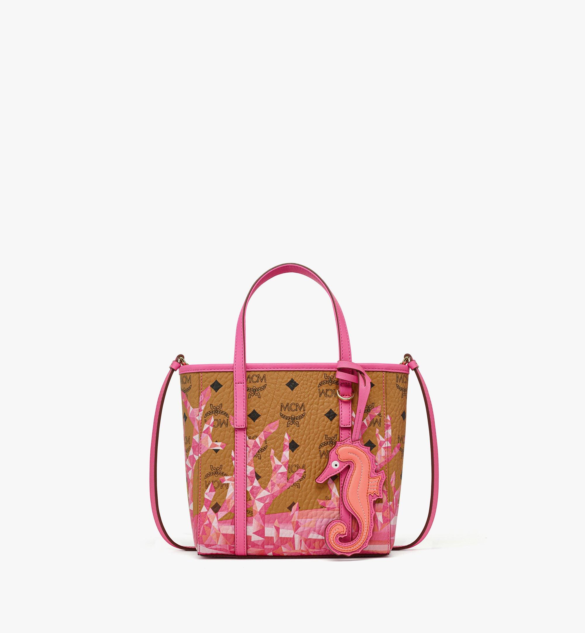 Mini Toni Top Zip Shopper in Cubic Coral Visetos Red MCM US