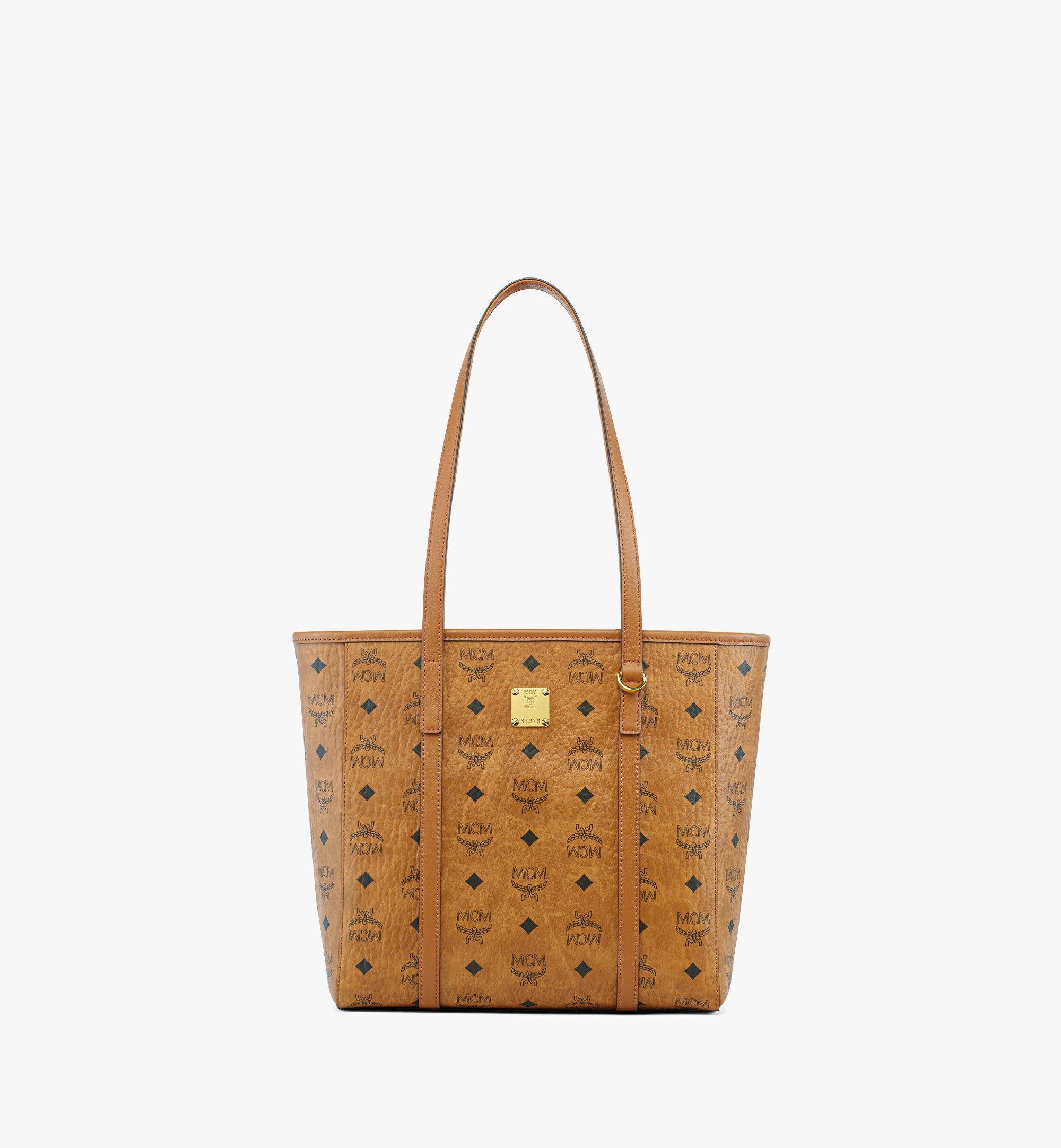 Small Toni Shopper mit Reissverschluss oben in Visetos Cognac MCM DE