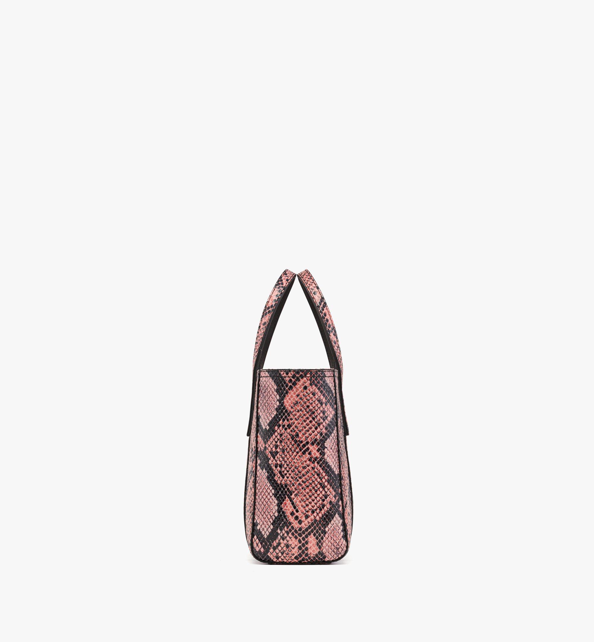 MCM Toni Top-Zip Shopper in Python Print Coronet Pink MWPFSMT04Q2001 Alternate View 1