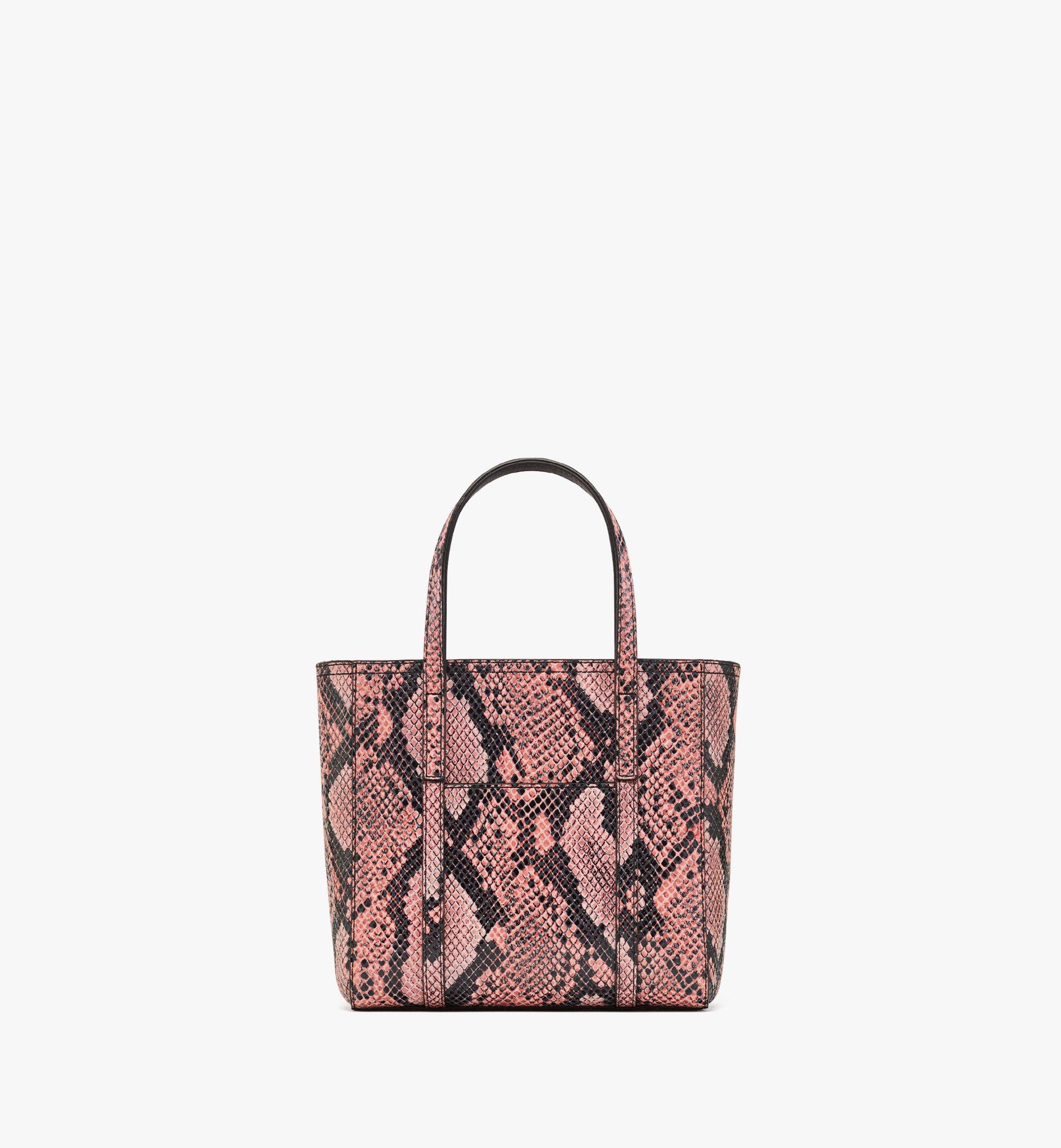 MCM Toni Top-Zip Shopper in Python Print Coronet Pink MWPFSMT04Q2001 Alternate View 3