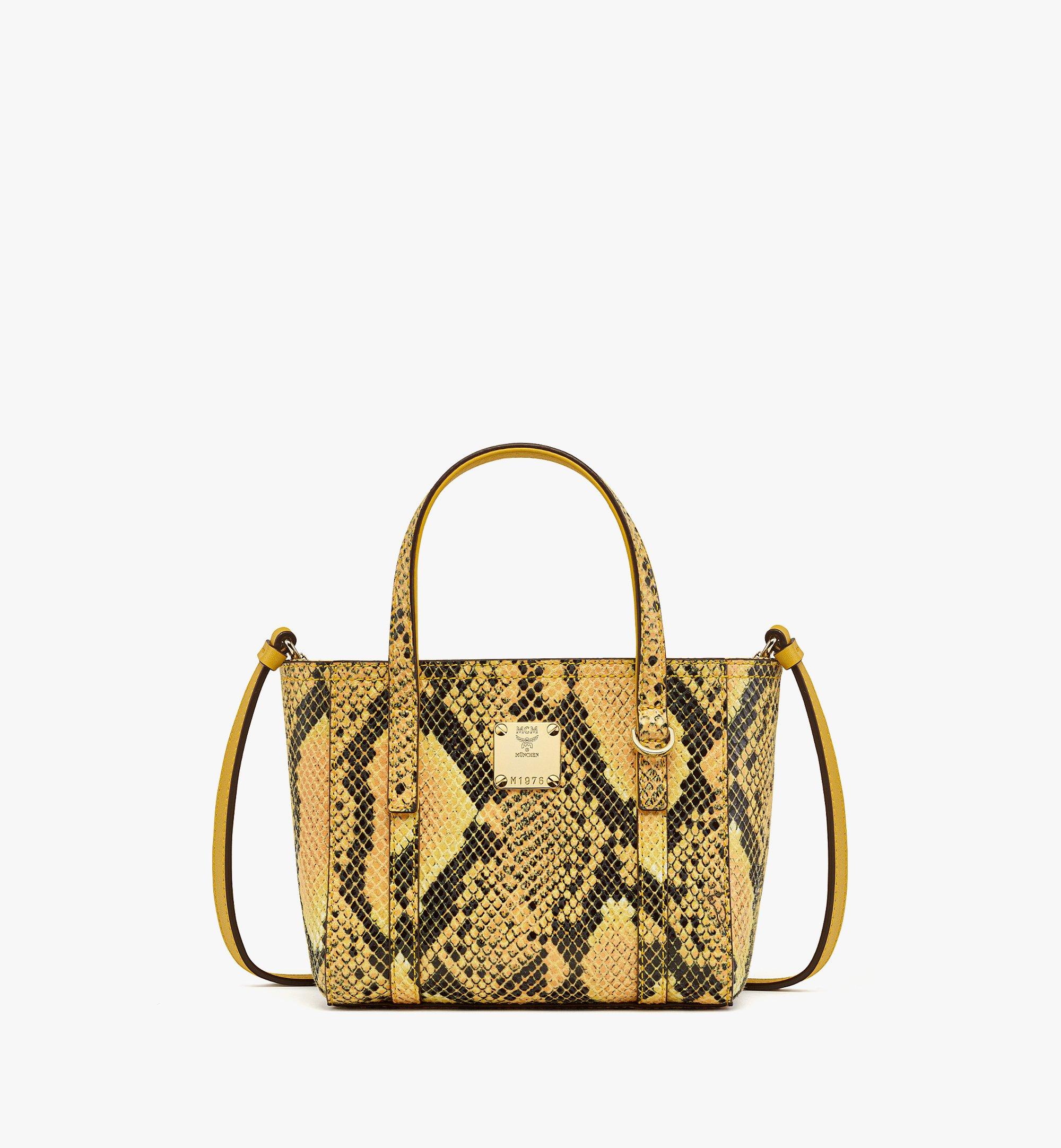 X-Mini Toni Top-Zip Shopper in Python Print Coronet Gold | MCM ®CN