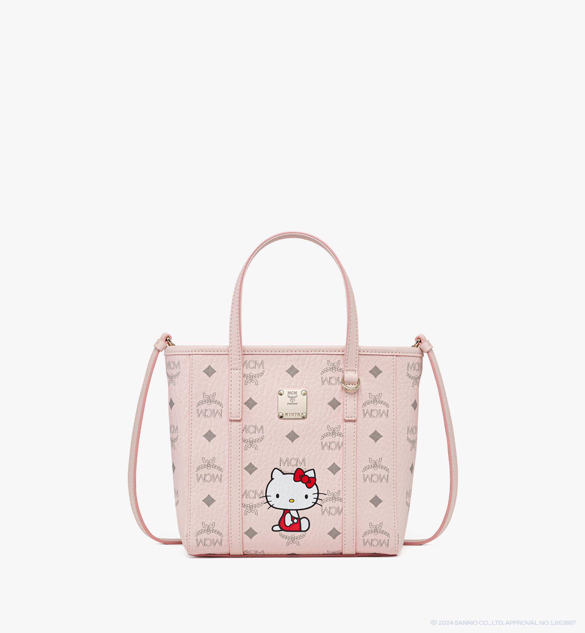 MCM MCM x HELLO KITTY Toni Top-Zip Shopper in Visetos Pink MWPFSMT08QH001 Alternate View 1