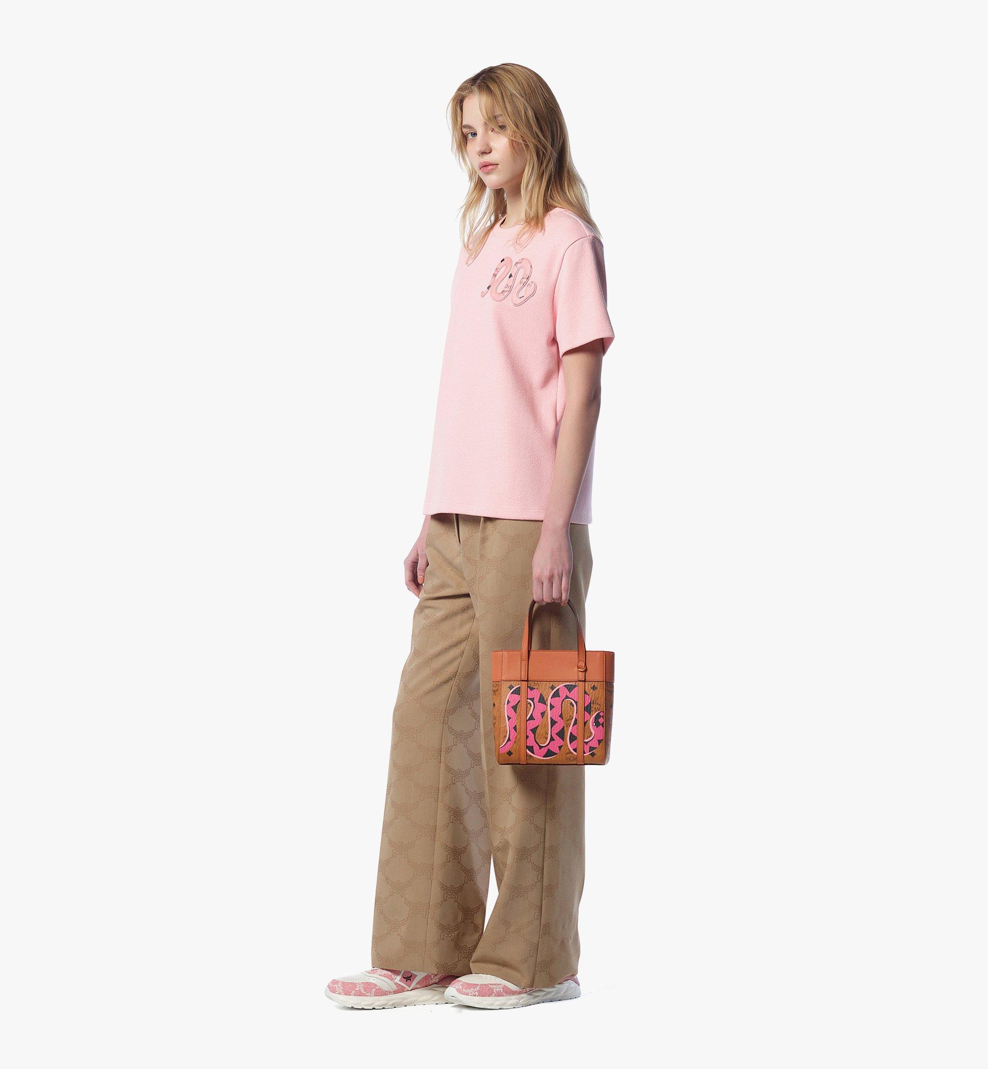 MCM Year of the Snake Toni Shopper in Visetos Leather Mix Cognac MWPFSUP05CO001 Alternate View 2