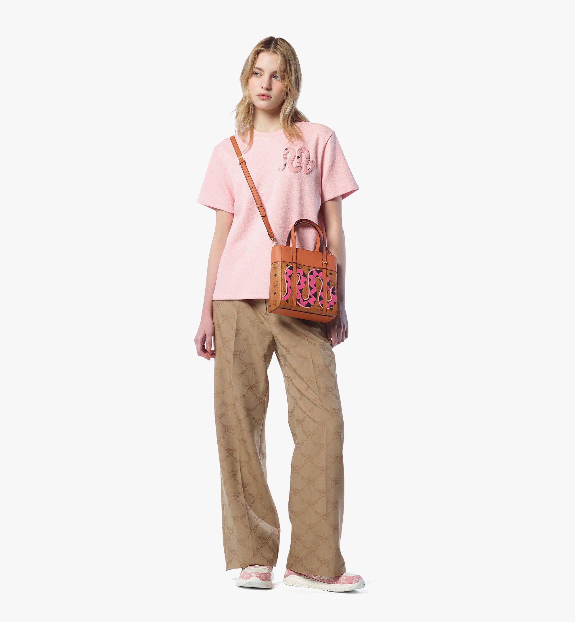 MCM Year of the Snake Toni Shopper in Visetos Leather Mix Cognac MWPFSUP05CO001 Alternate View 4