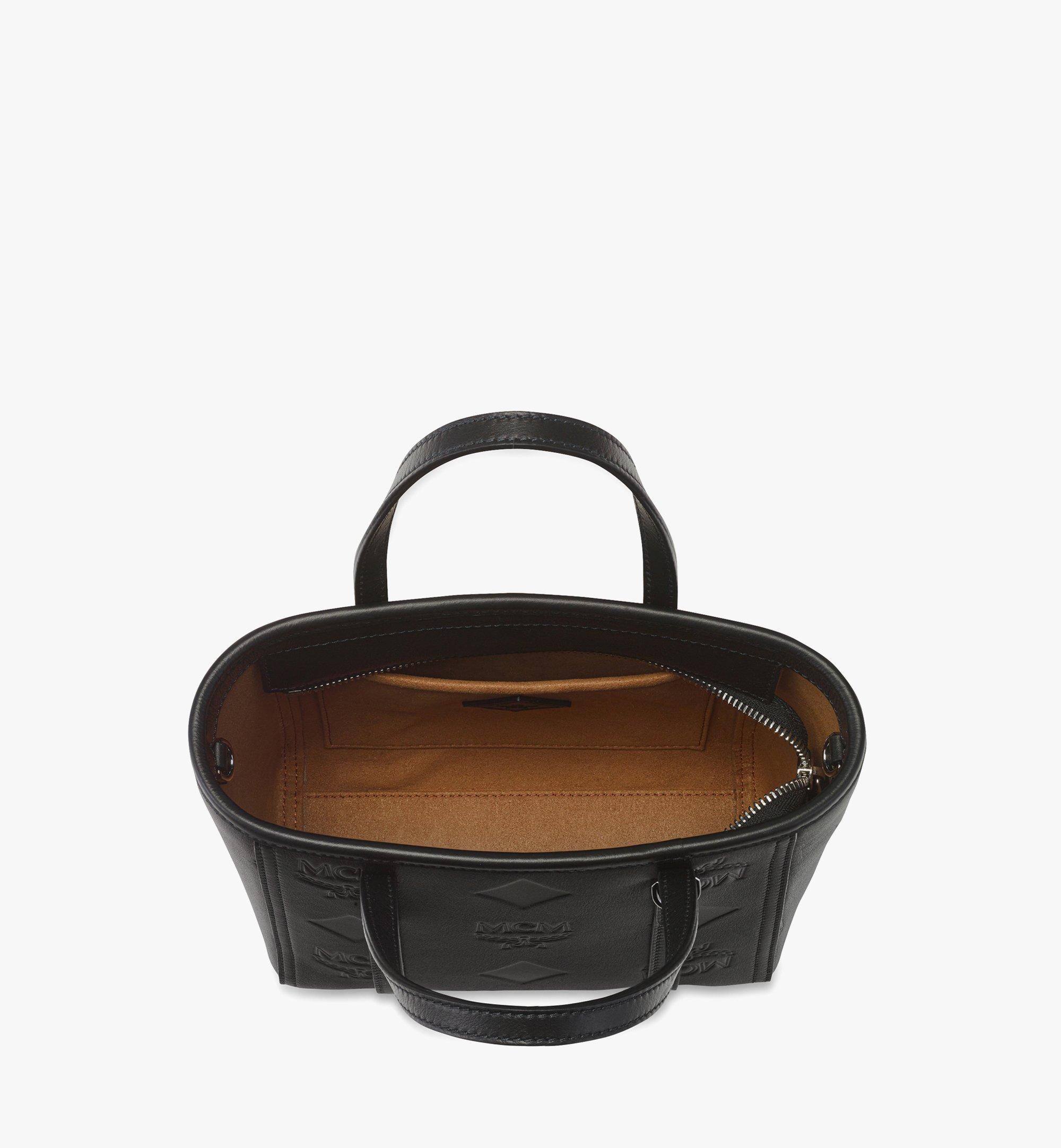 Mini Toni Top-Zip Shopper in Maxi Monogram Leather Black | MCM ®US