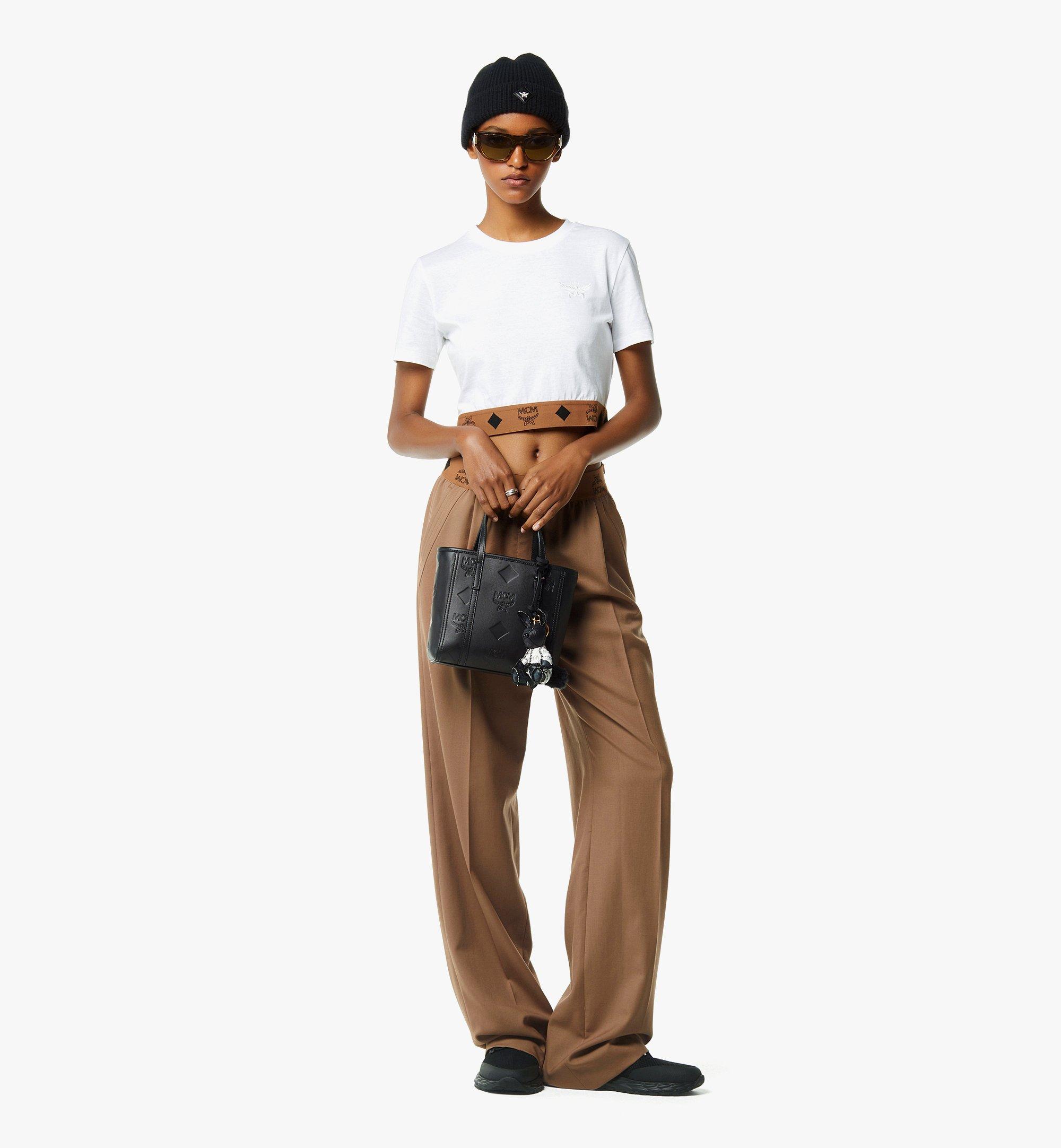 Mini Toni Top-Zip Shopper in Maxi Monogram Leather Black | MCM ®US