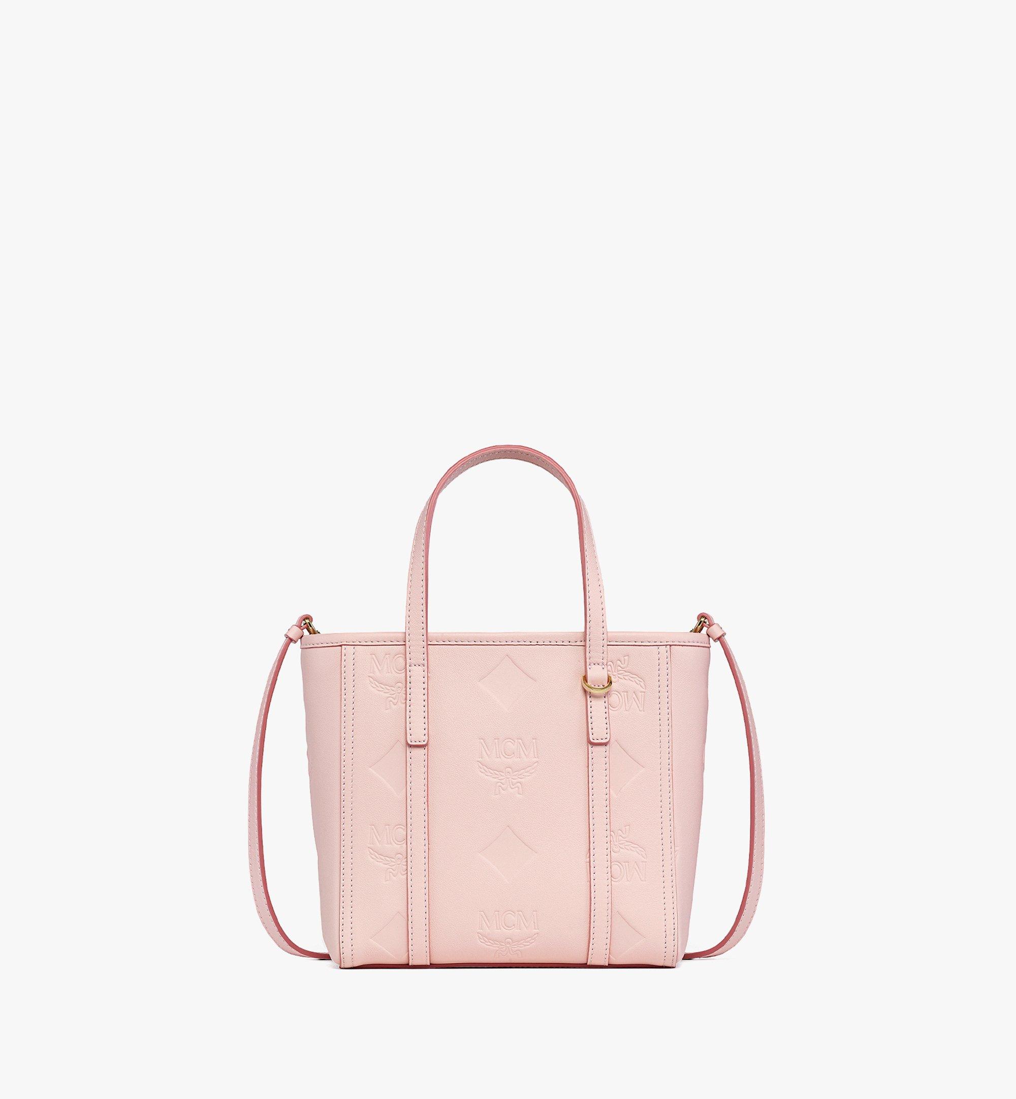 Small Toni Top-Zip Shopper in Maxi Monogram Leather Pink | MCM ®US