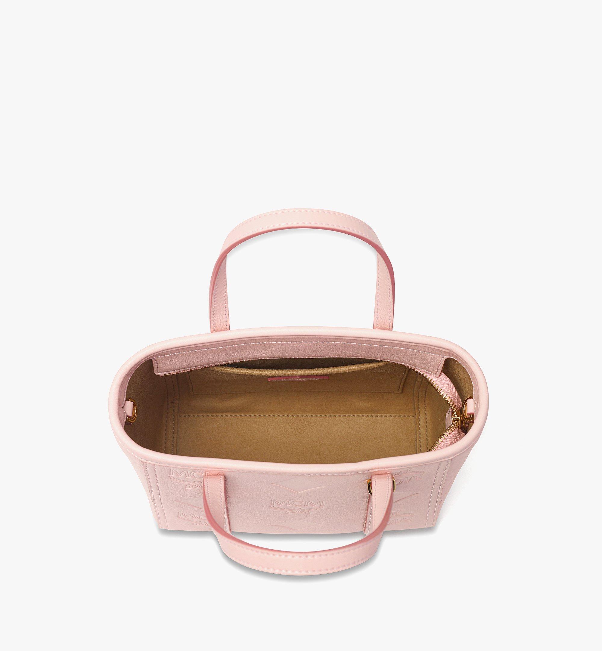 Small Toni Top-Zip Shopper in Maxi Monogram Leather Pink | MCM ®US