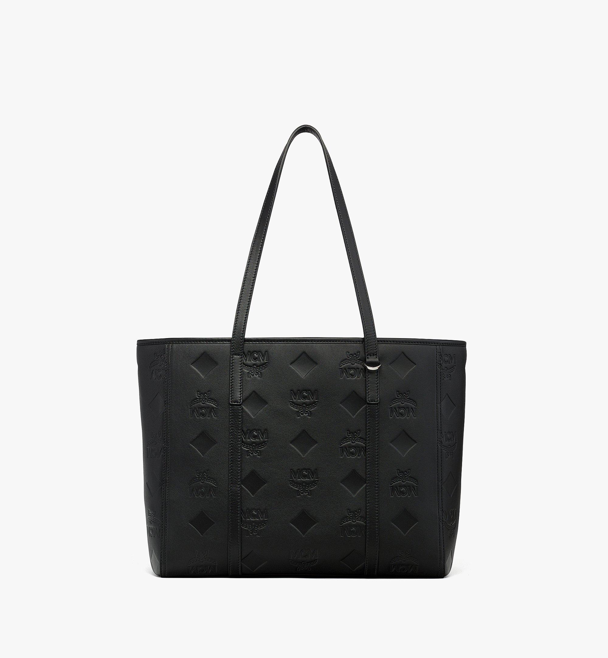 Medium Toni Top-Zip Shopper in Maxi Monogram Leather Black | MCM ®US
