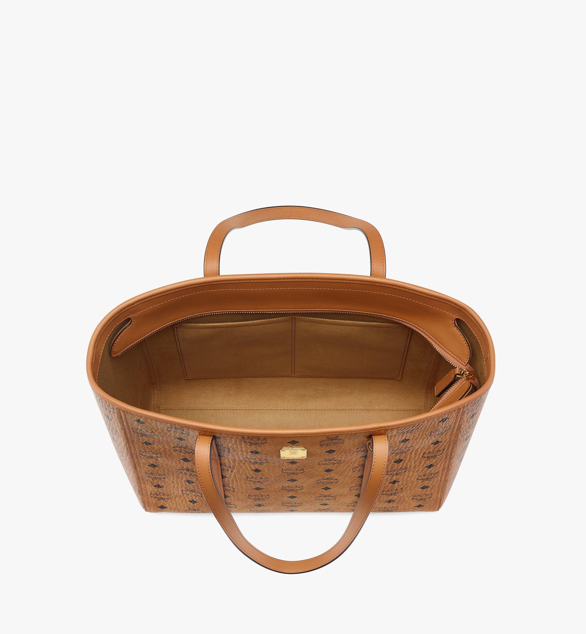 Medium Toni Top-Zip Shopper in Visetos Cognac | MCM ®US