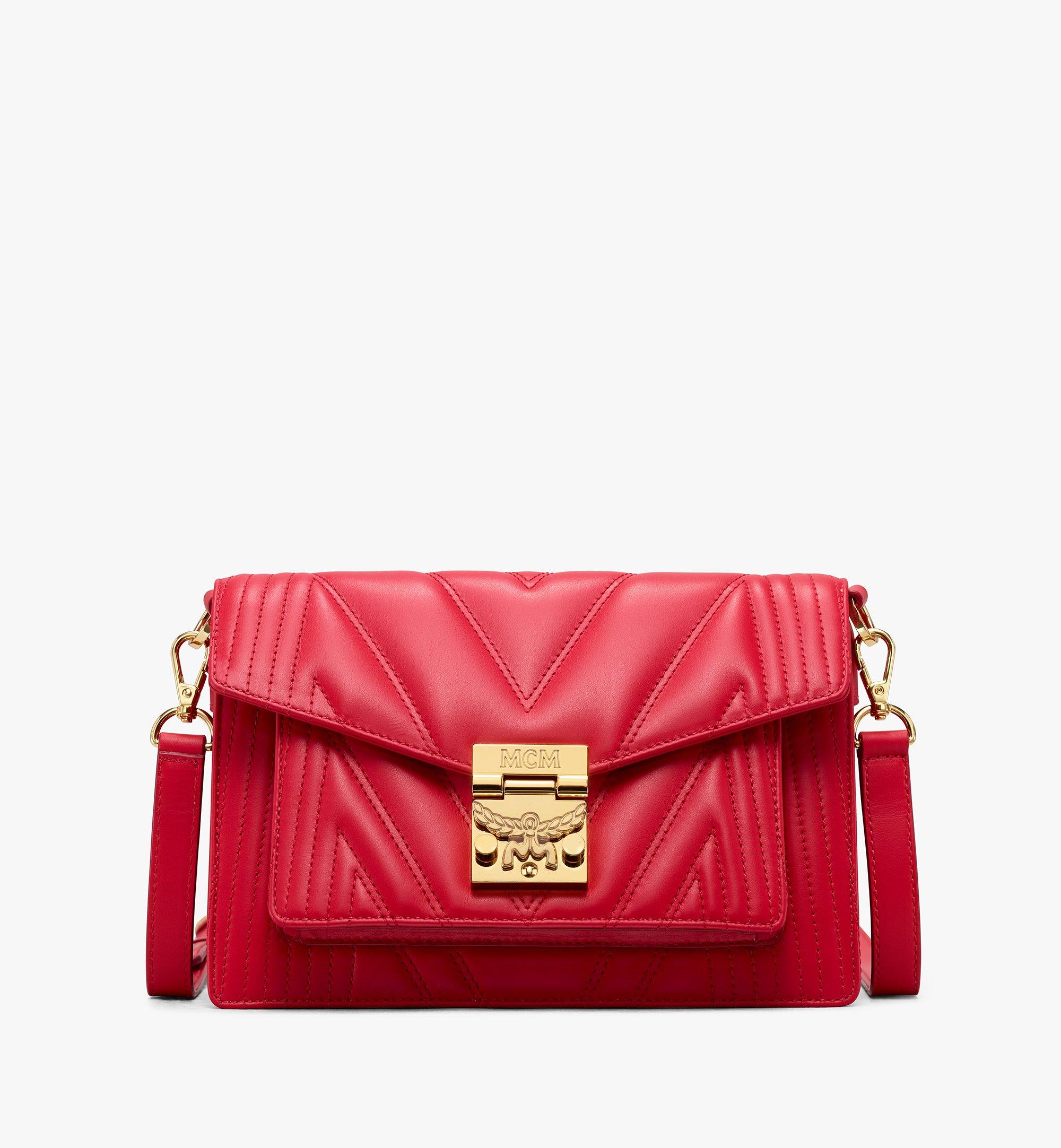 red mcm clutch