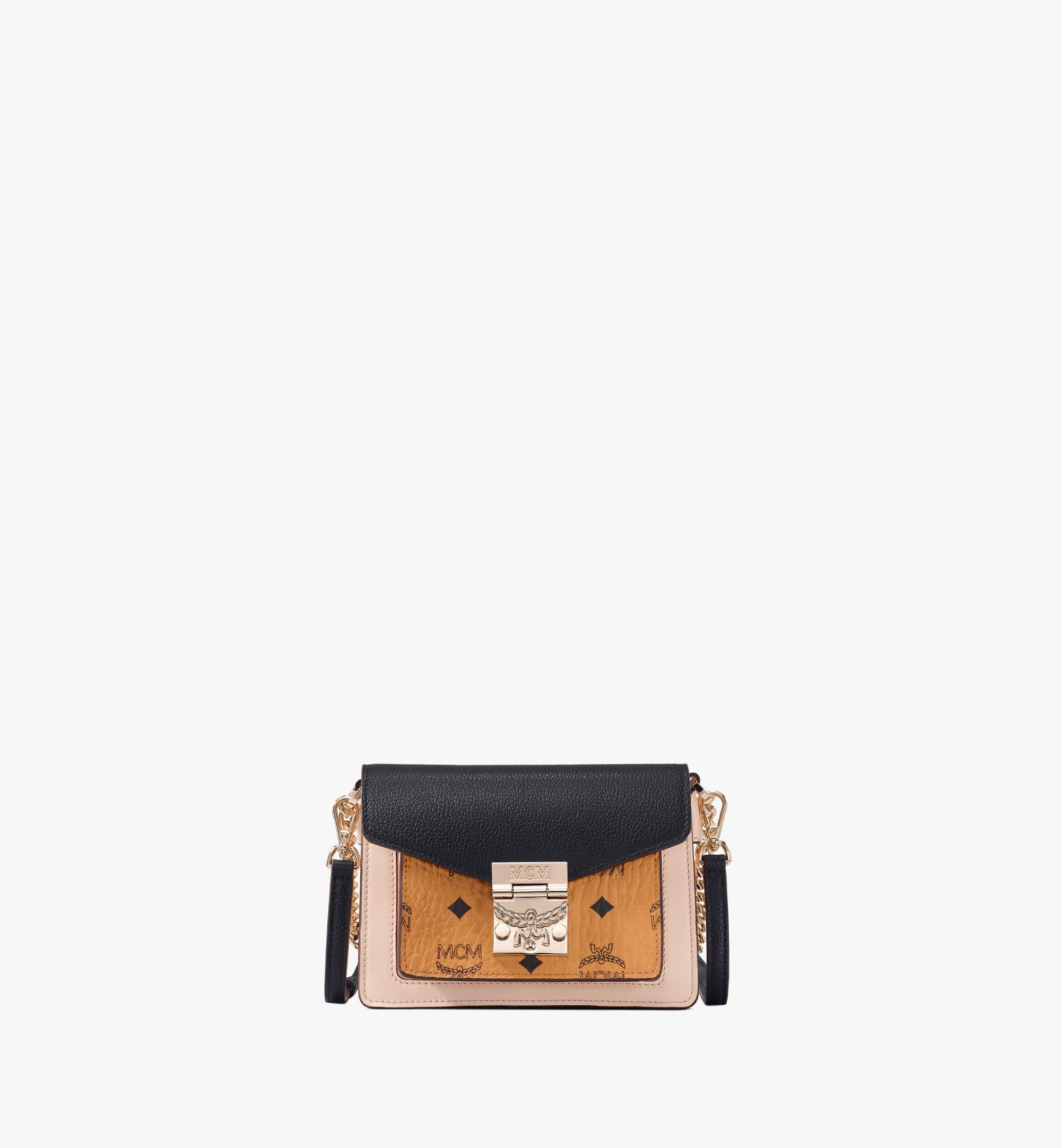 Mcm Patrica Crossbody In Color Block Visetos In Black